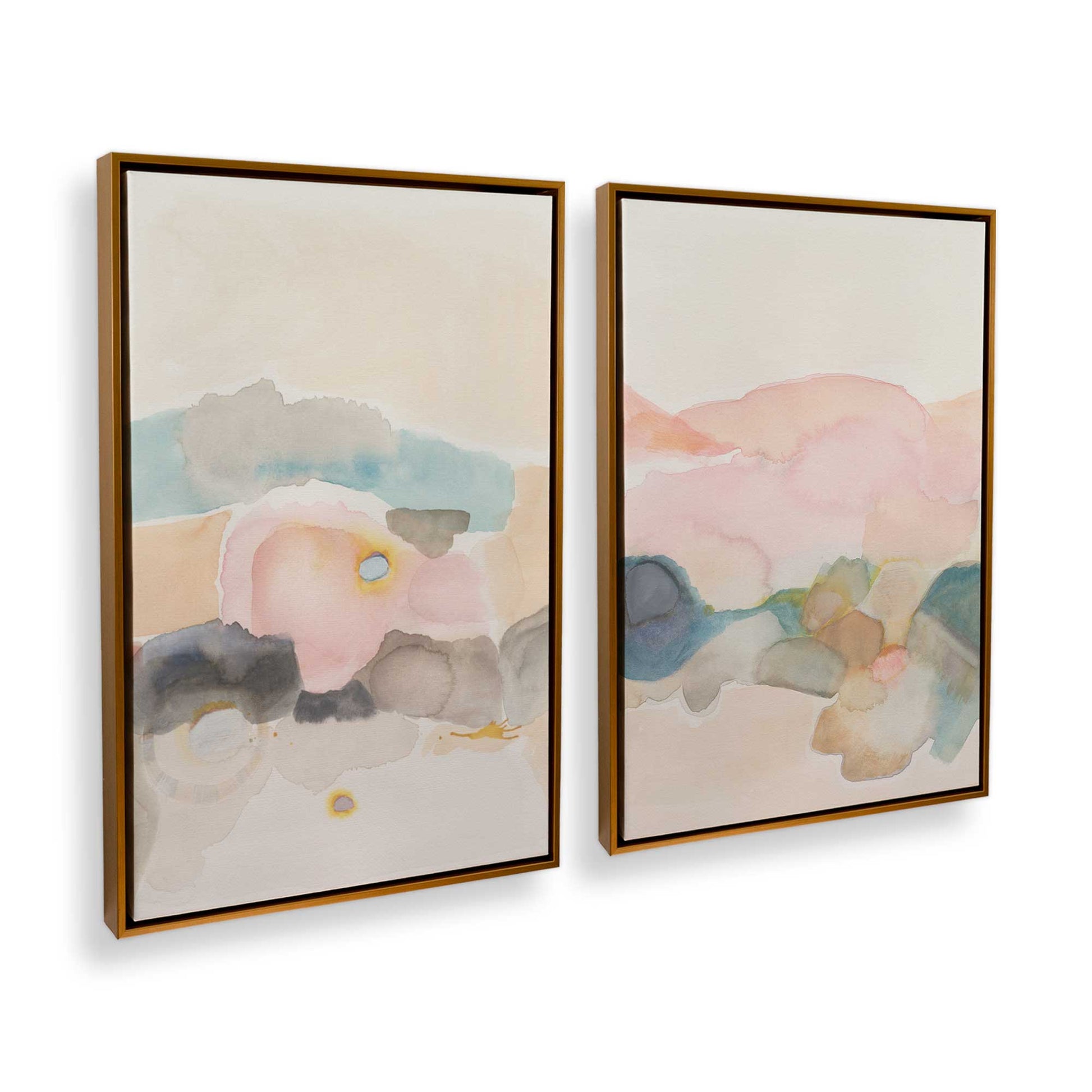 [Color:Polished Gold], Picture of art in a Polished Gold frame at an angle