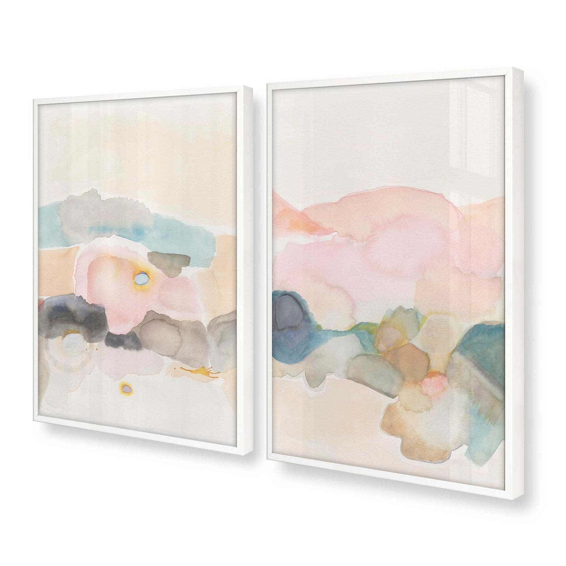 [Color:Opaque White], Picture of art in a Opaque White frame at an angle