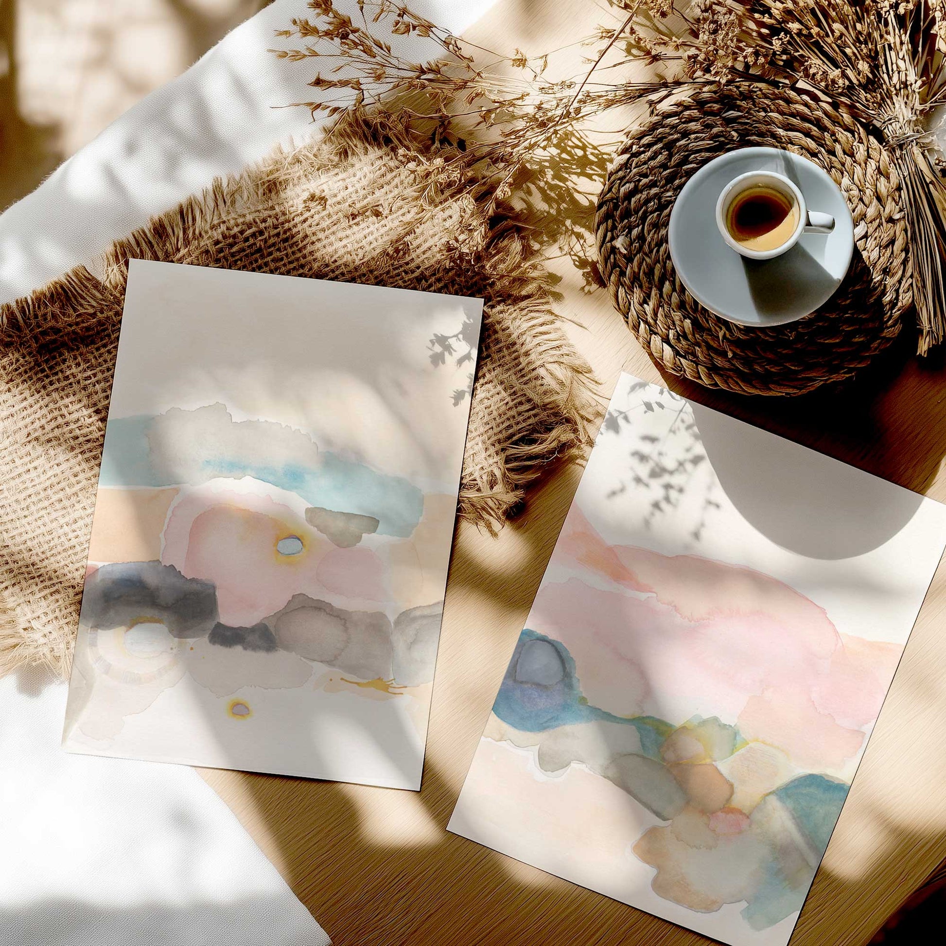 [color:Rolled Print], Picture in a room