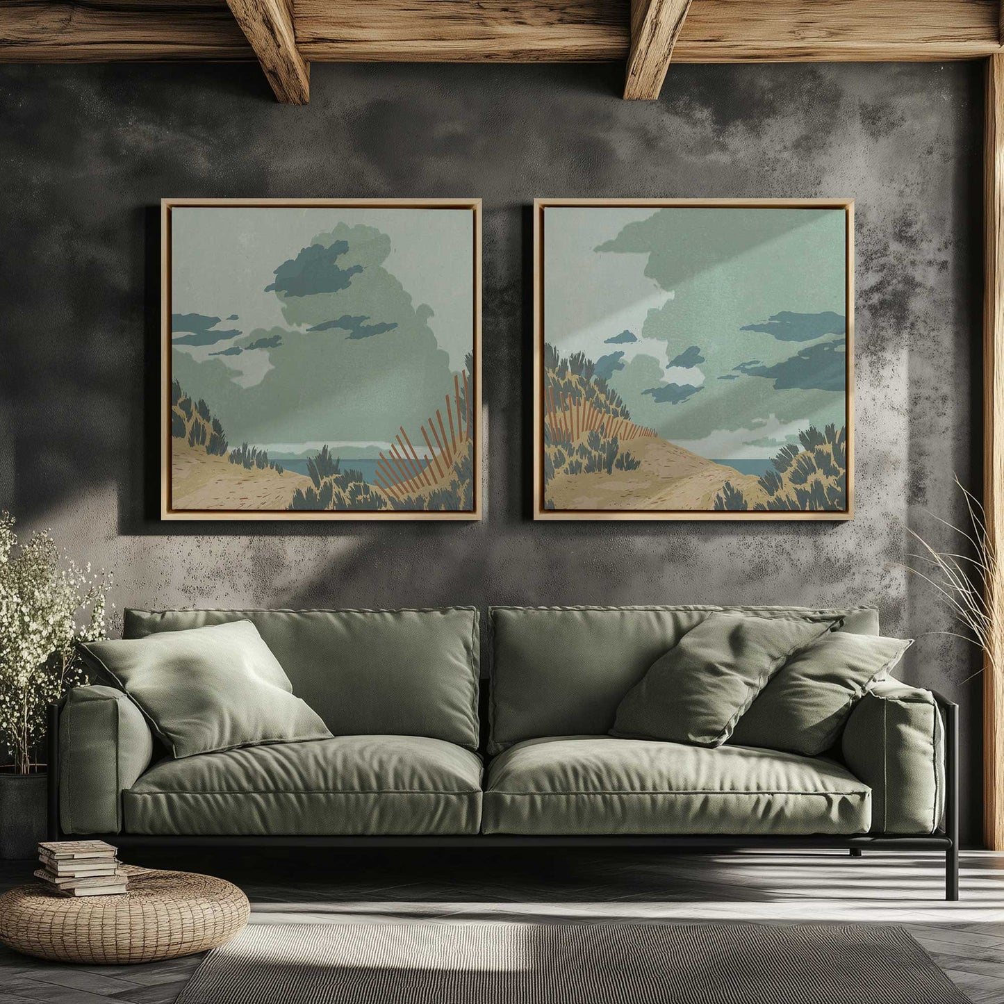 [Color:American Maple], Picture of art in a American Maple frame