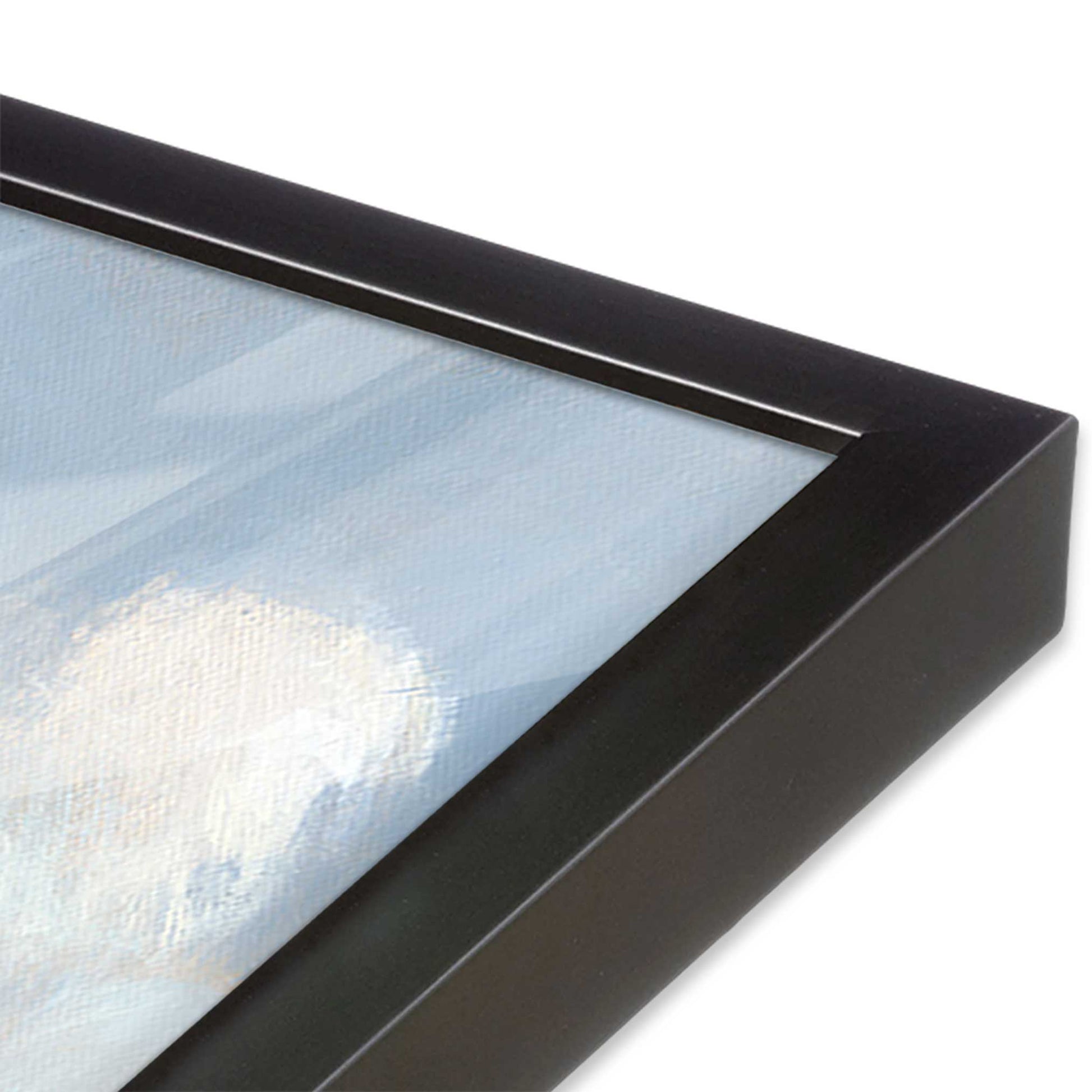 [Color:Weathered Zinc], Picture of art in a Weathered Zinc frame at an angle