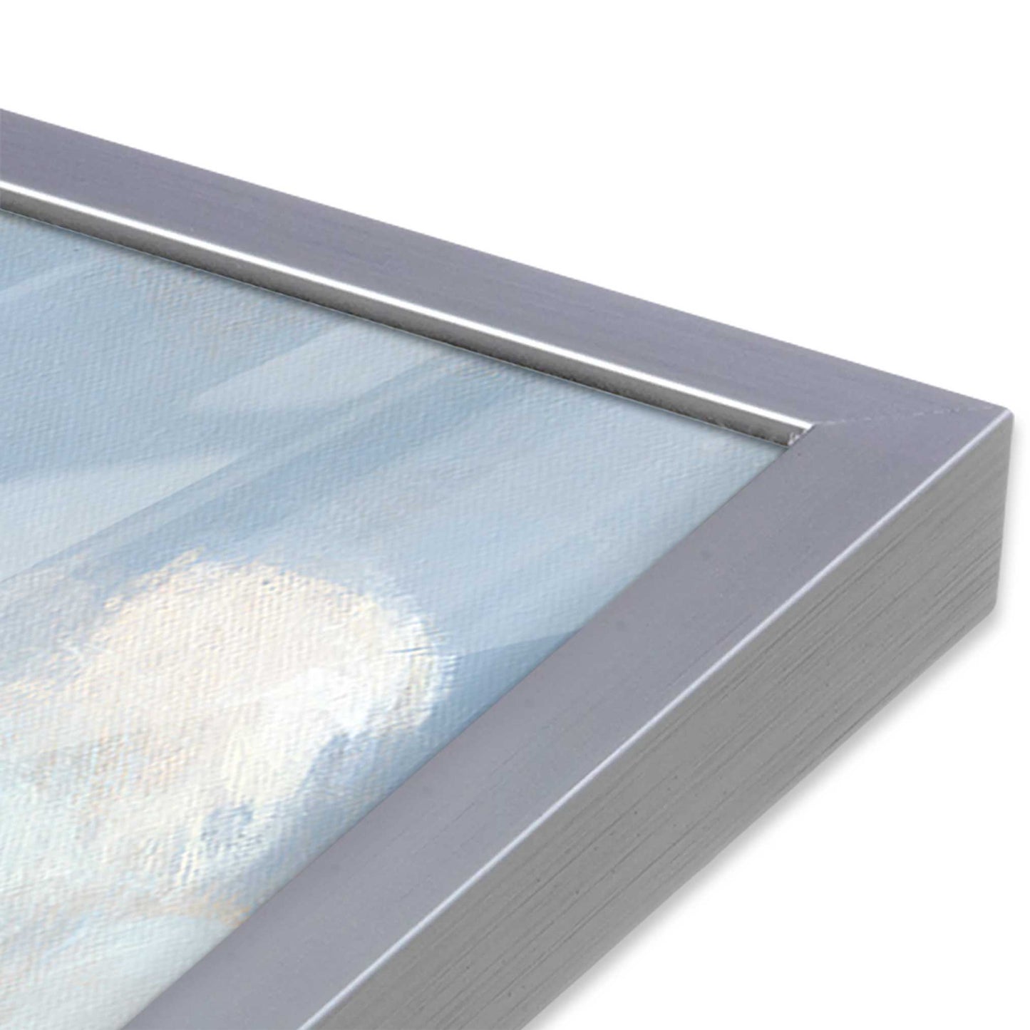 [Color:Polished Chrome], Picture of art in a Polished Chrome frame at an angle