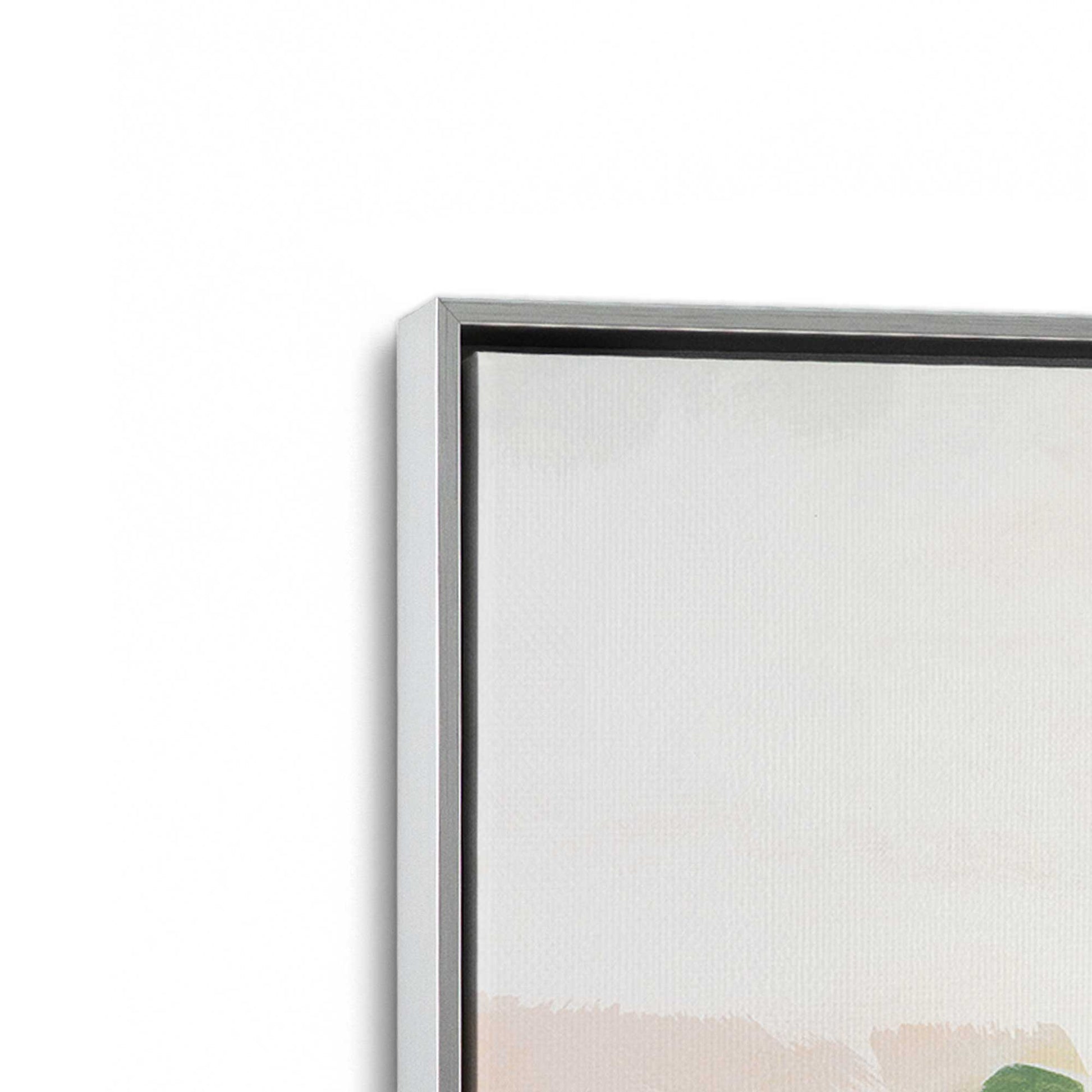 [Color:Polished Chrome], Picture of art in a Polished Chrome frame at an angle
