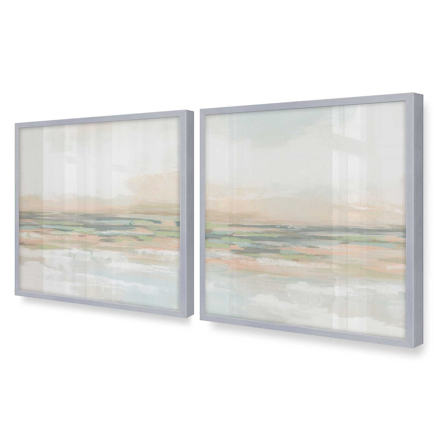 [Color:Polished Chrome], Picture of art in a Polished Chrome frame of the corner