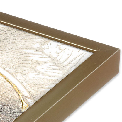 [Color:Brushed Gold], Picture of art in a Brushed Gold frame at an angle