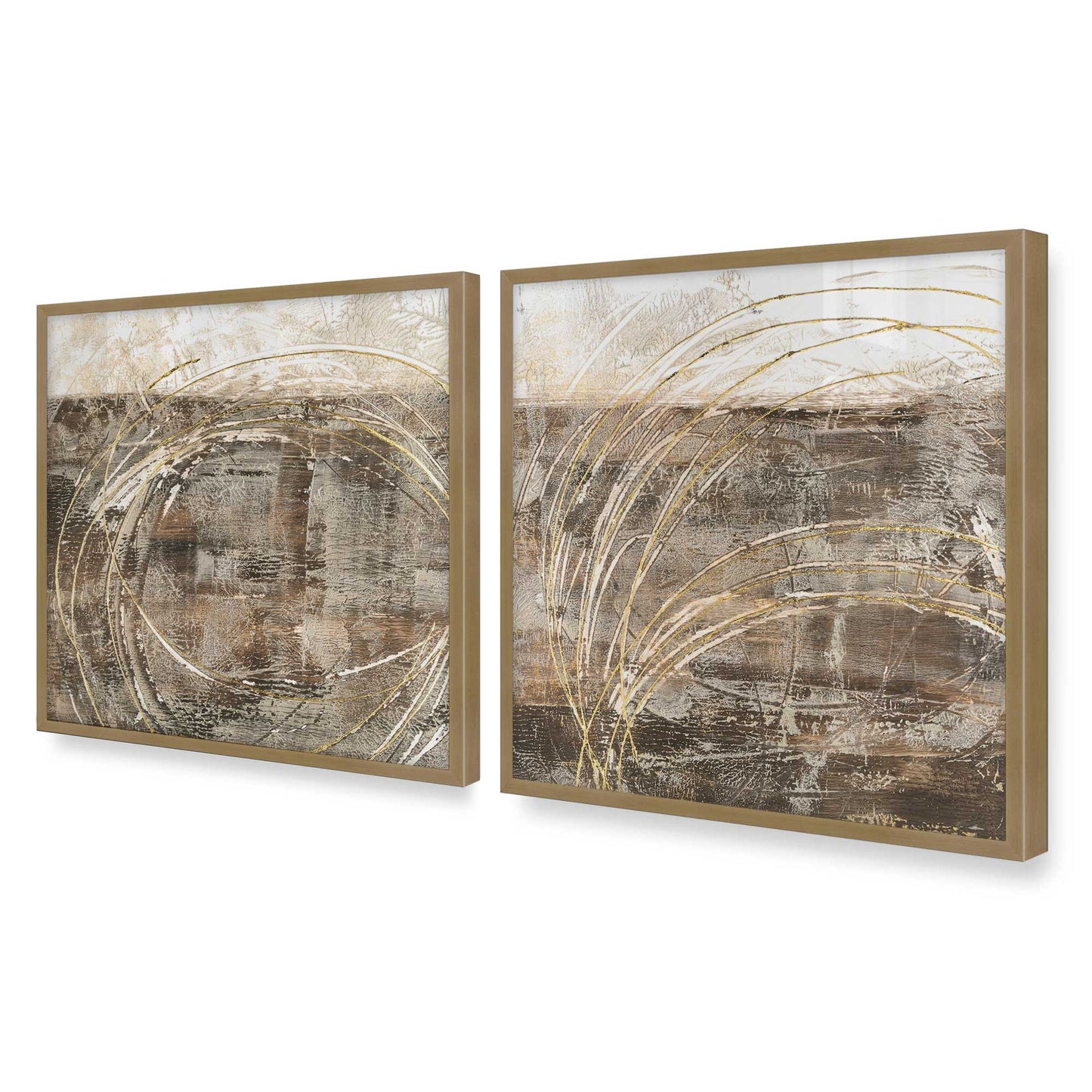 [Color:Brushed Gold], Picture of art in a Brushed Gold frame of the corner