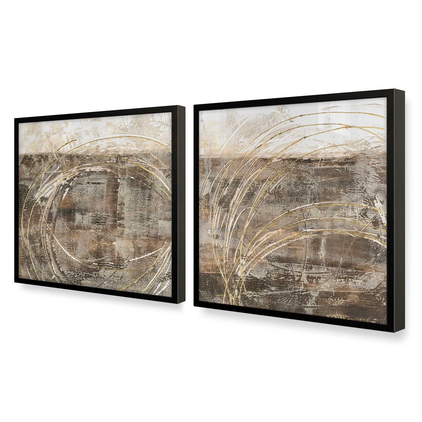 [Color:Satin Black], Picture of art in a Satin Black frame at an angle