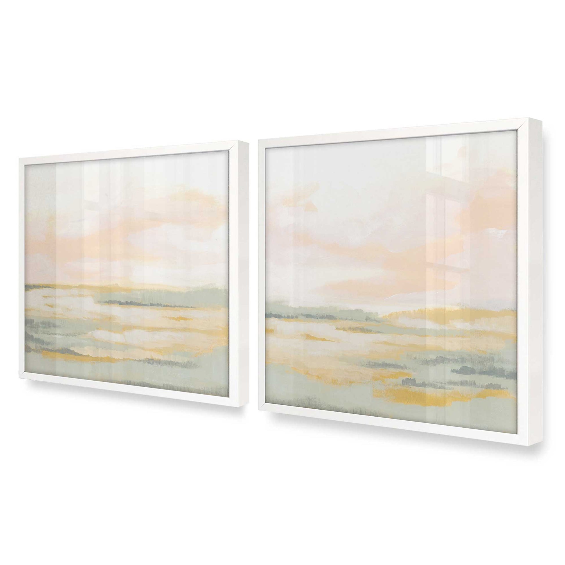 [Color:Opaque White], Picture of art in a Opaque White frame at an angle