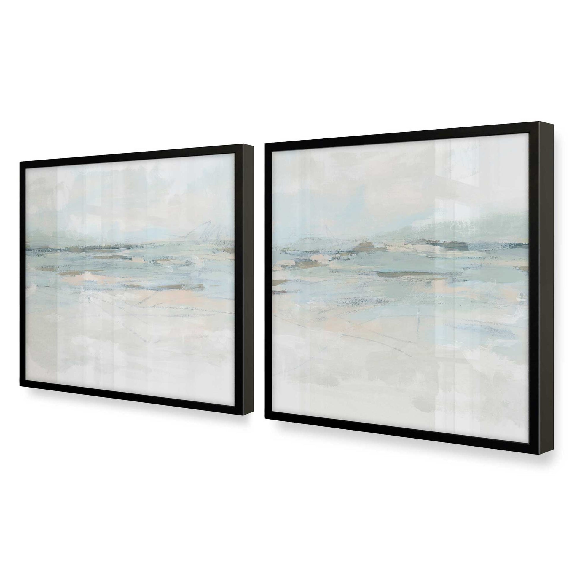 [Color:Satin Black], Picture of art in a Satin Black frame at an angle