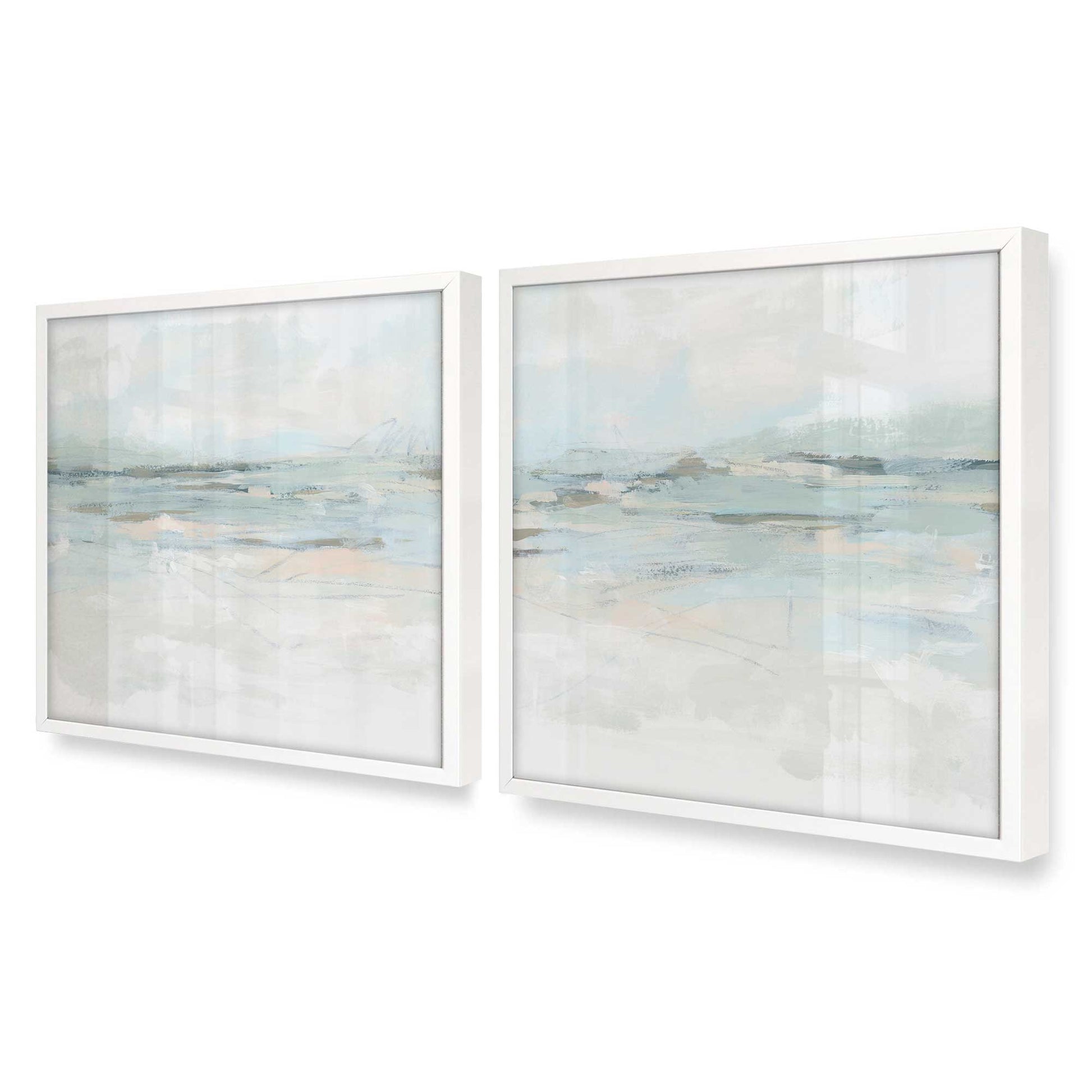 [Color:Opaque White], Picture of art in a Opaque White frame at an angle