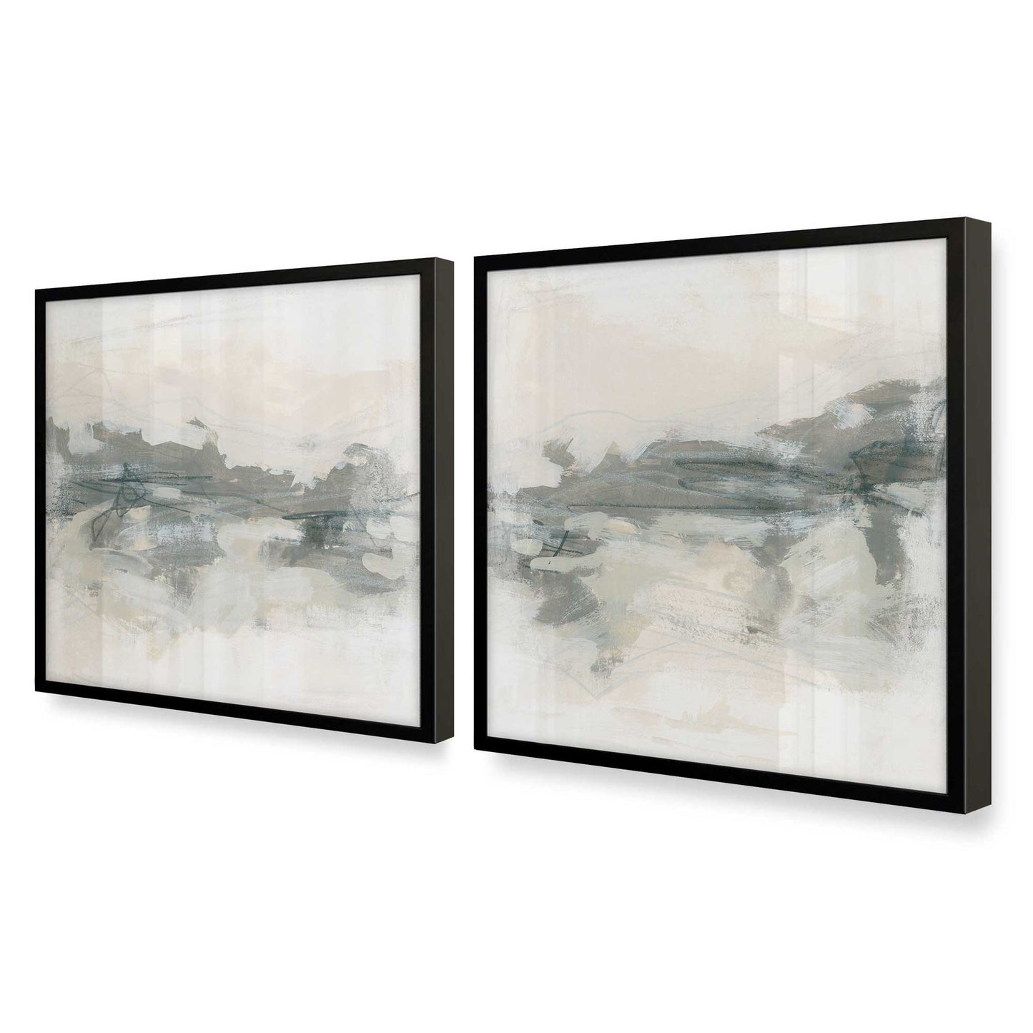 [Color:Satin Black], Picture of art in a Satin Black frame at an angle