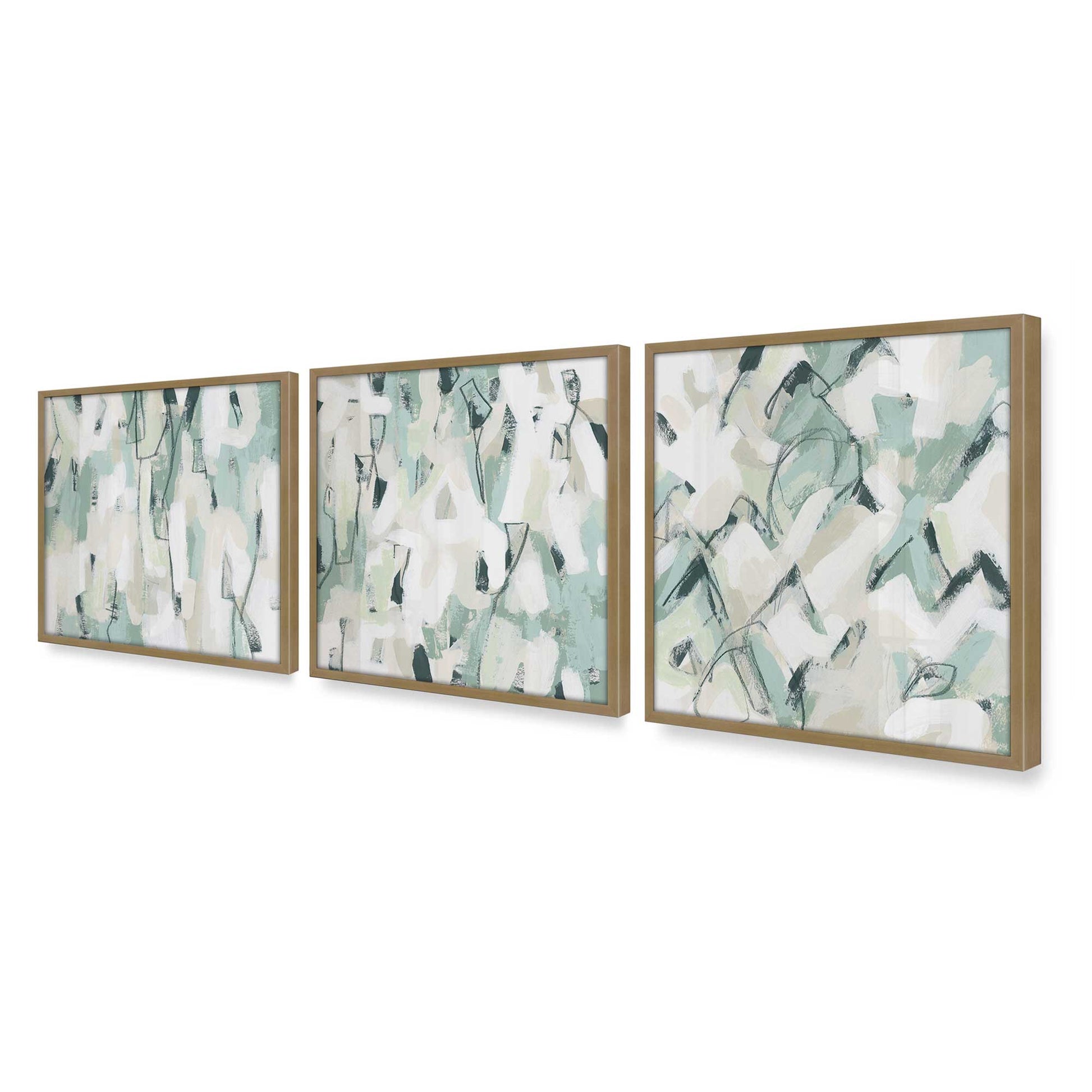 [Color:Brushed Gold], Picture of art in a Brushed Gold frame of the corner