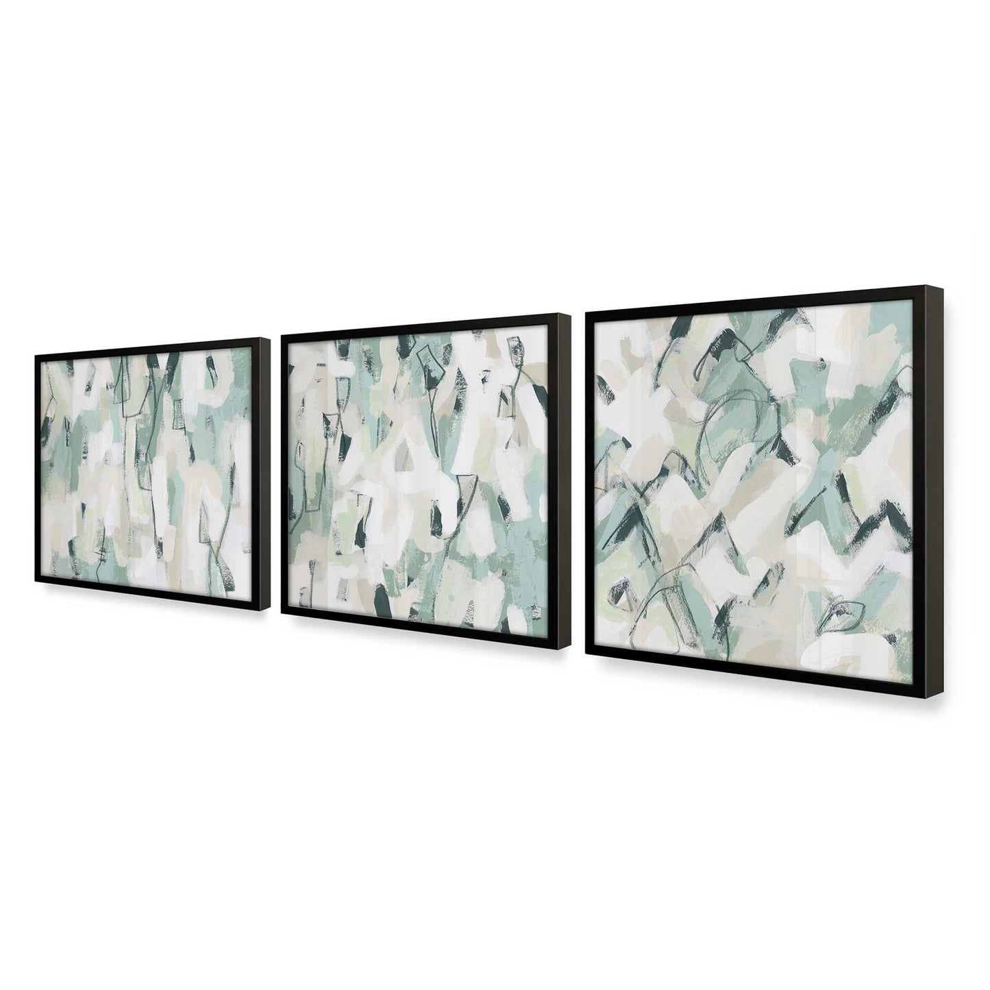 [Color:Satin Black], Picture of art in a Satin Black frame at an angle