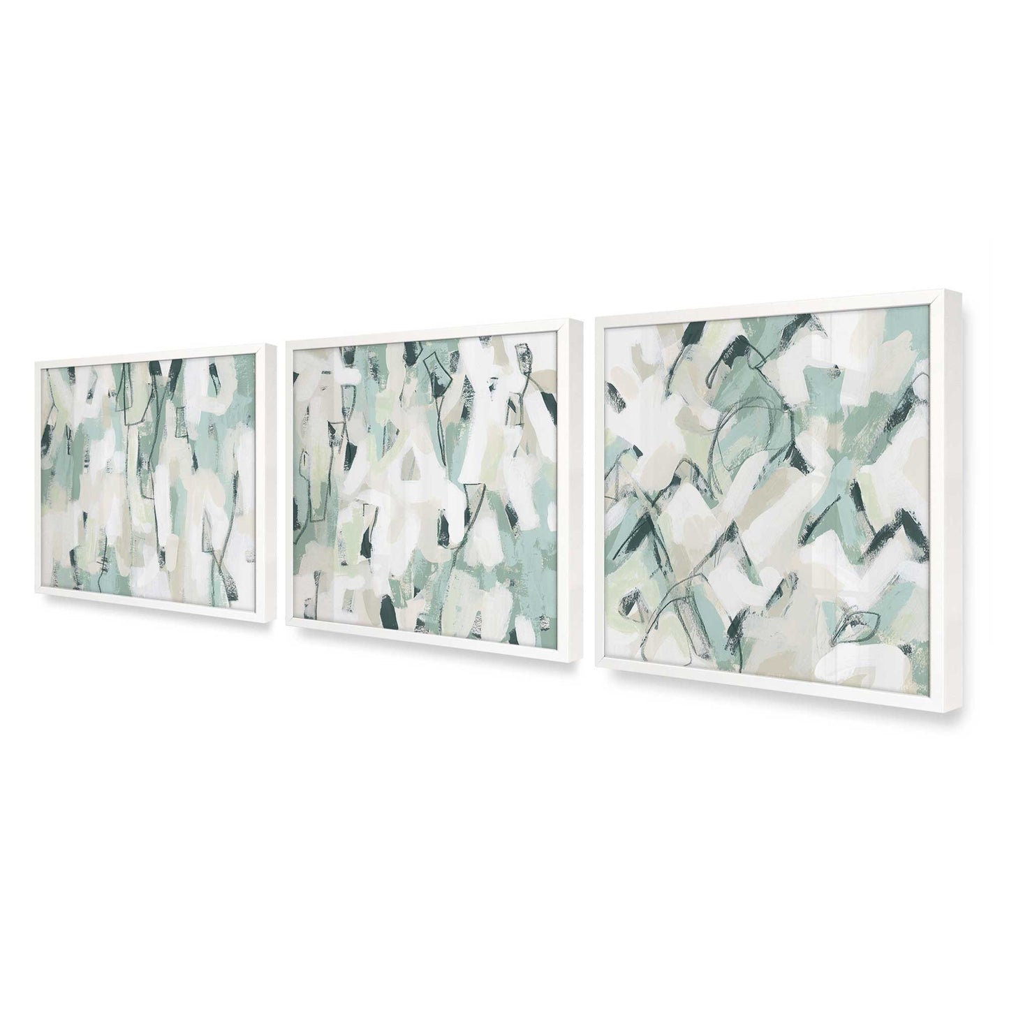 [Color:Opaque White], Picture of art in a Opaque White frame at an angle
