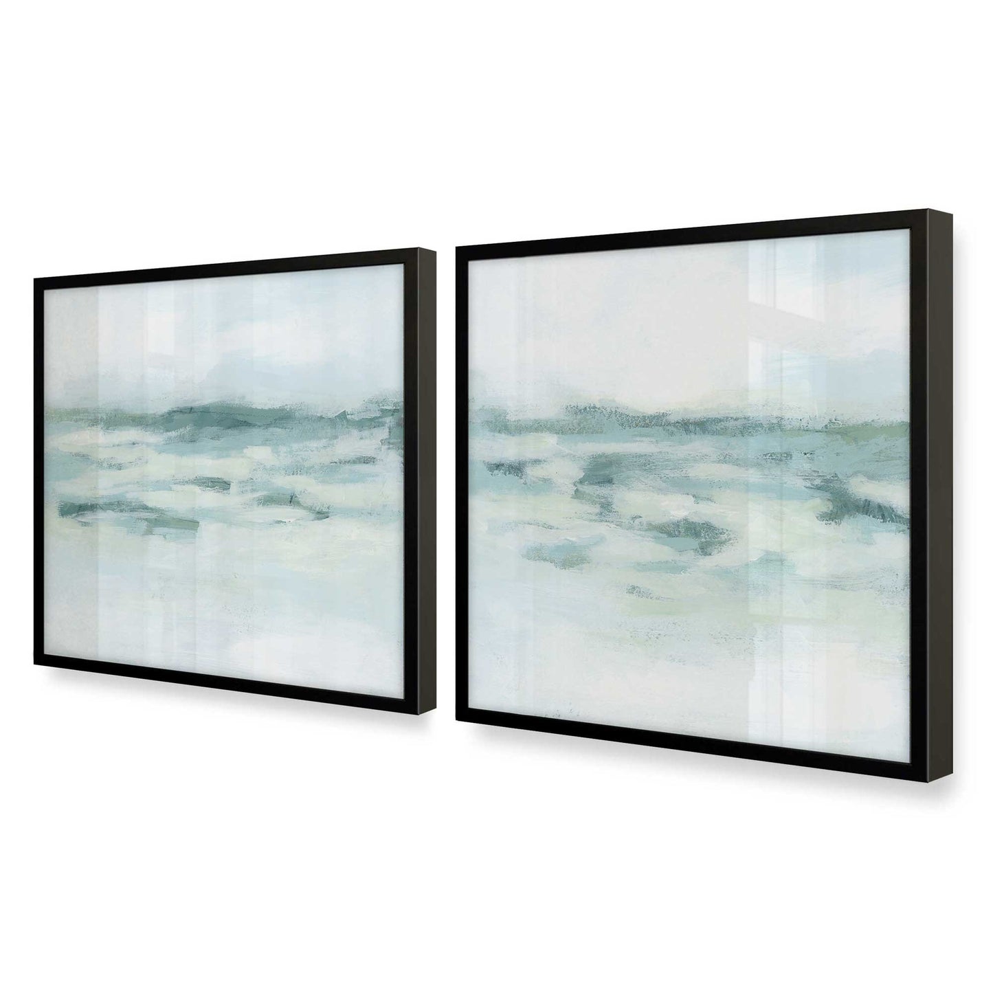 [Color:Satin Black], Picture of art in a Satin Black frame at an angle