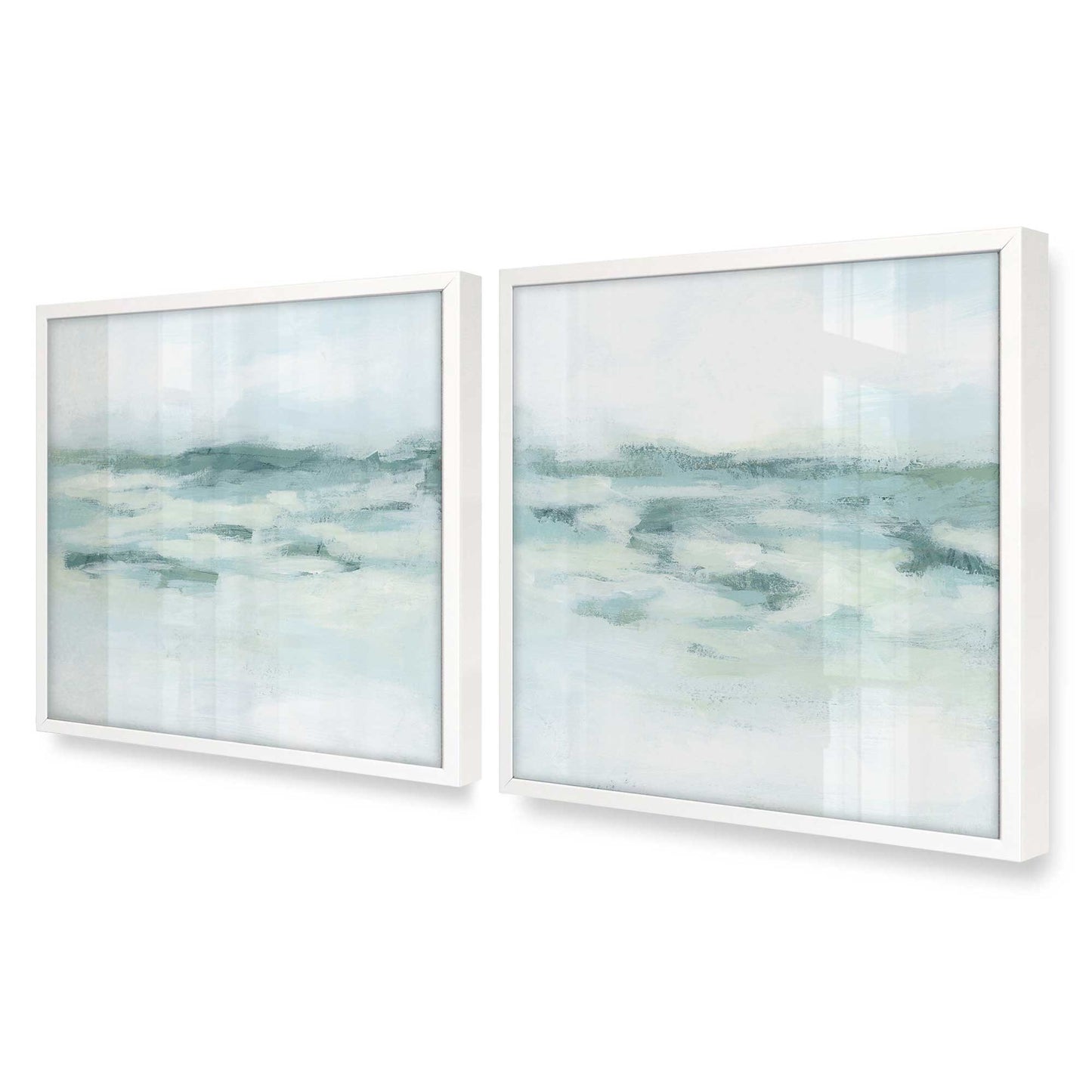 [Color:Opaque White], Picture of art in a Opaque White frame at an angle