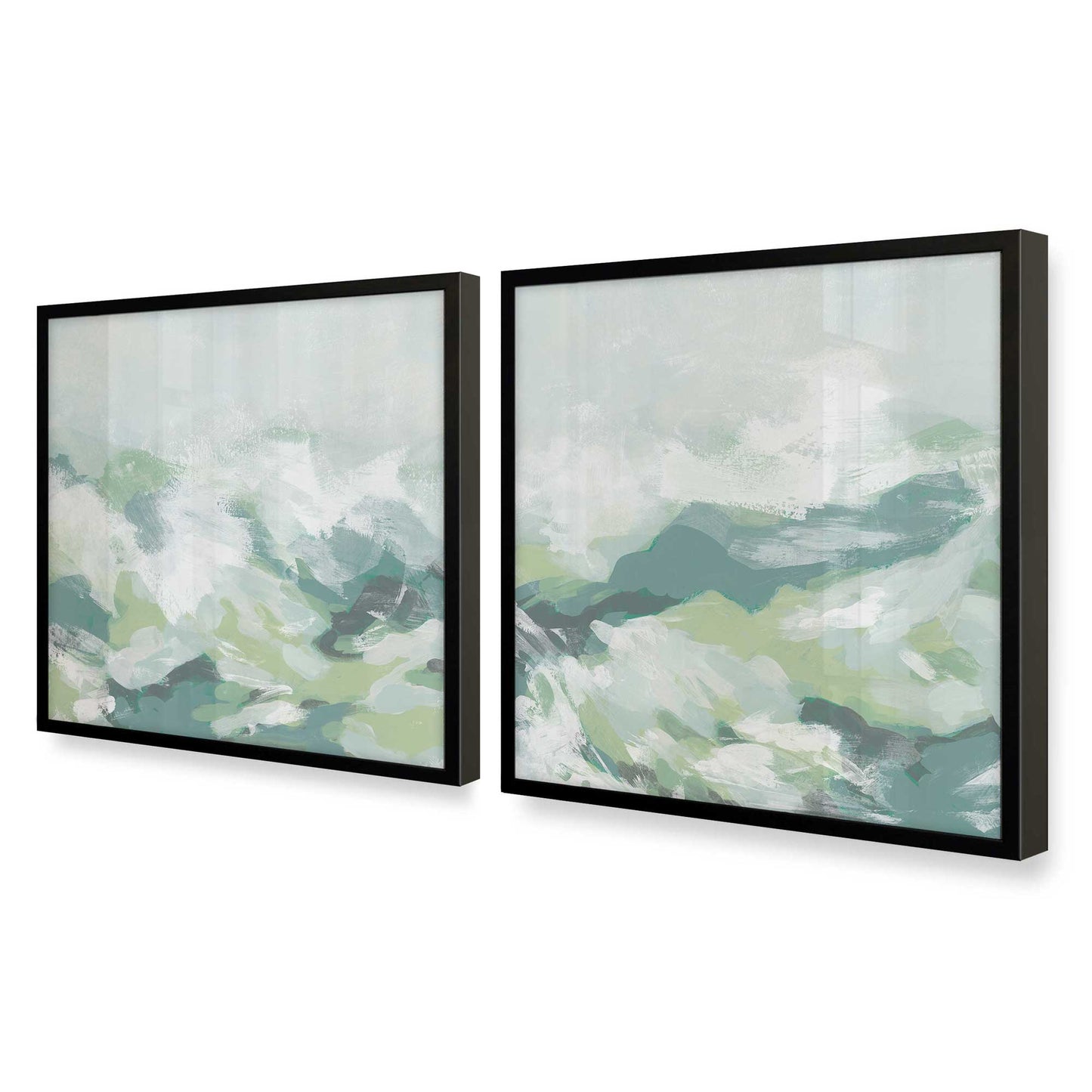 [Color:Satin Black], Picture of art in a Satin Black frame at an angle