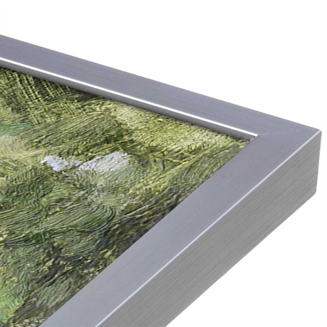 [Color:Polished Chrome], Picture of art in a Polished Chrome frame at an angle