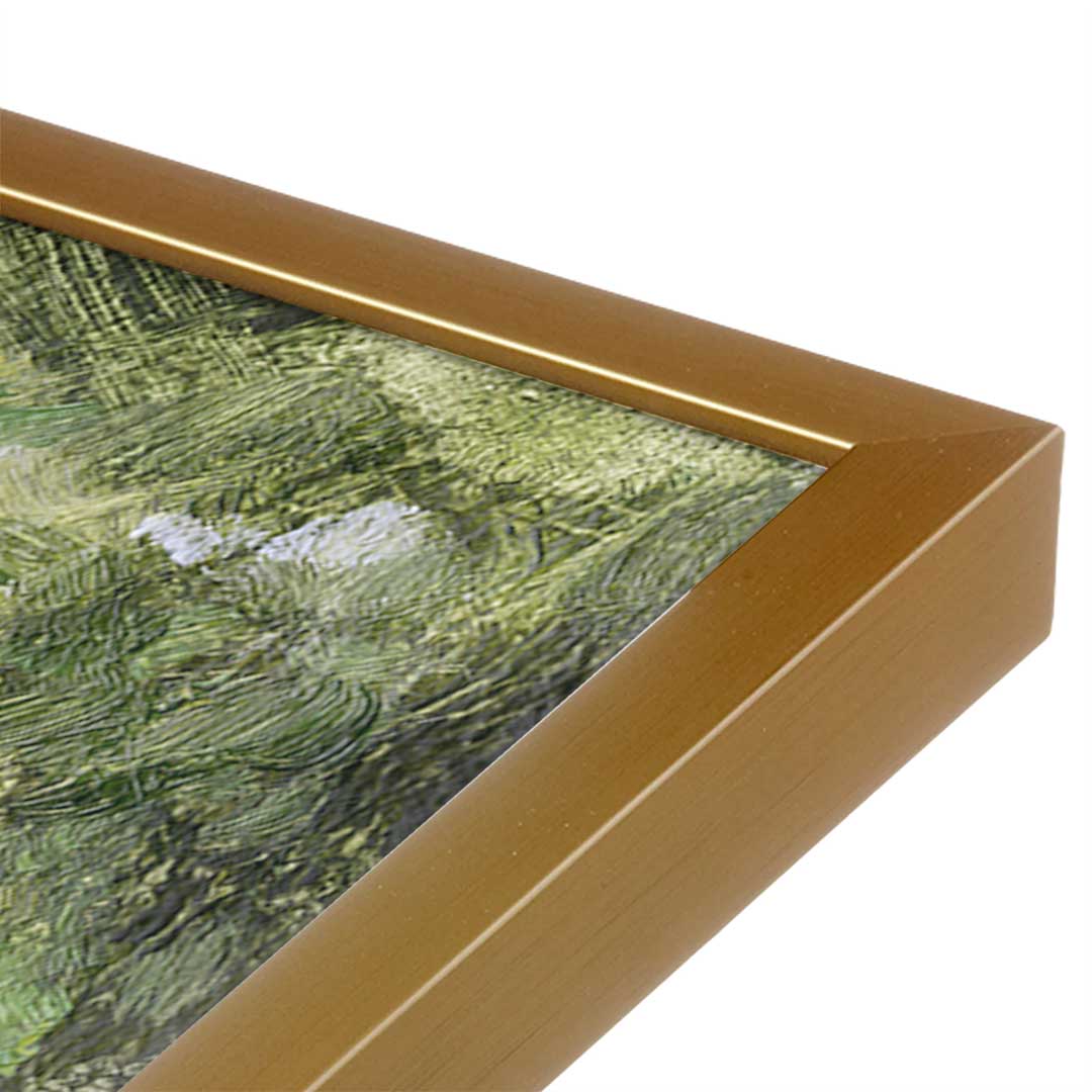 [Color:Polished Gold], Picture of art in a Polished Gold frame at an angle
