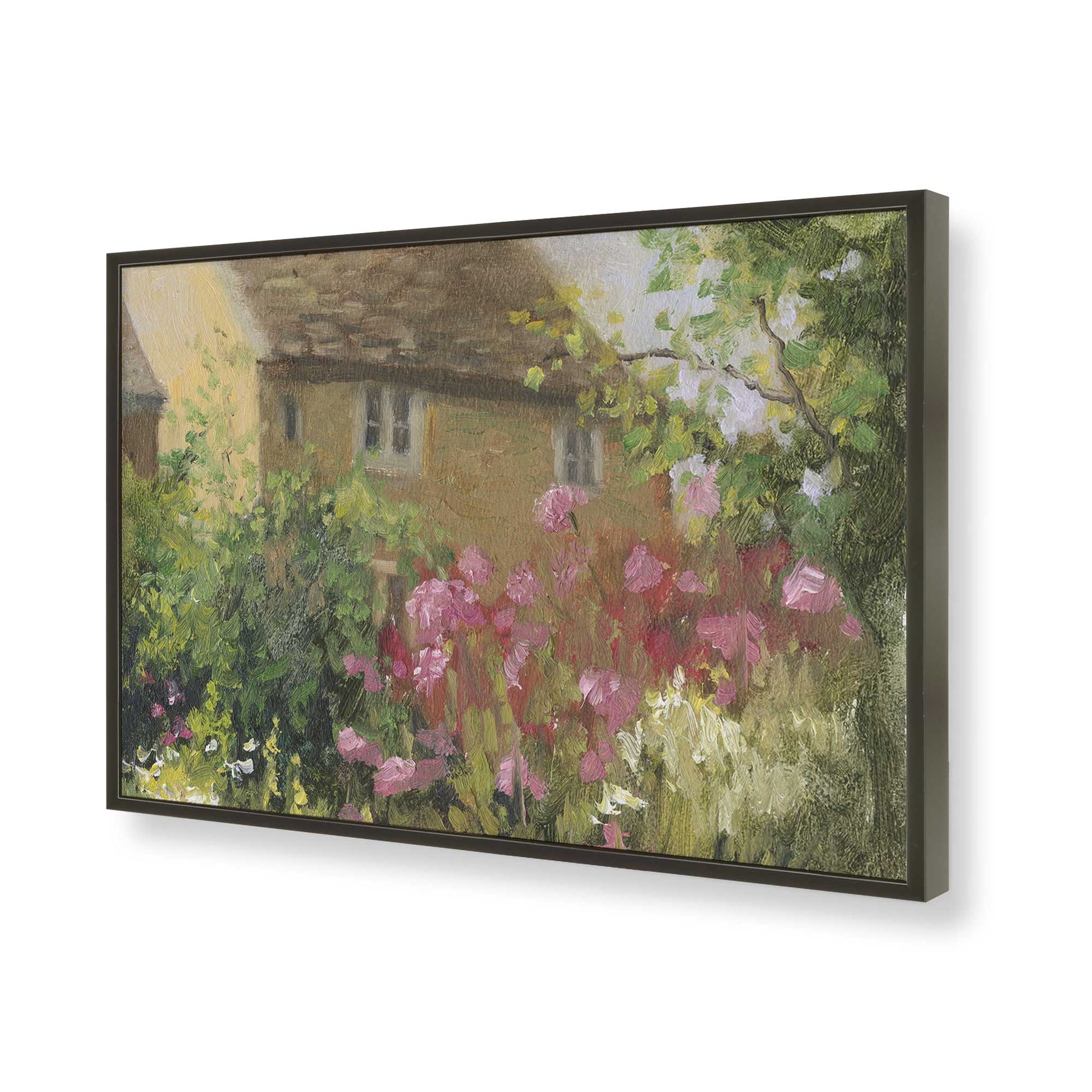 [Color:Satin Black], Picture of art in a Satin Black frame of the corner