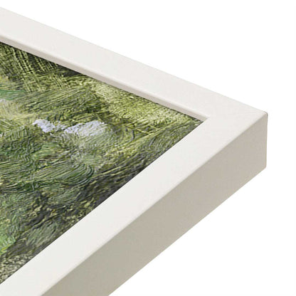 [Color:Opaque White], Picture of art in a Opaque White frame at an angle