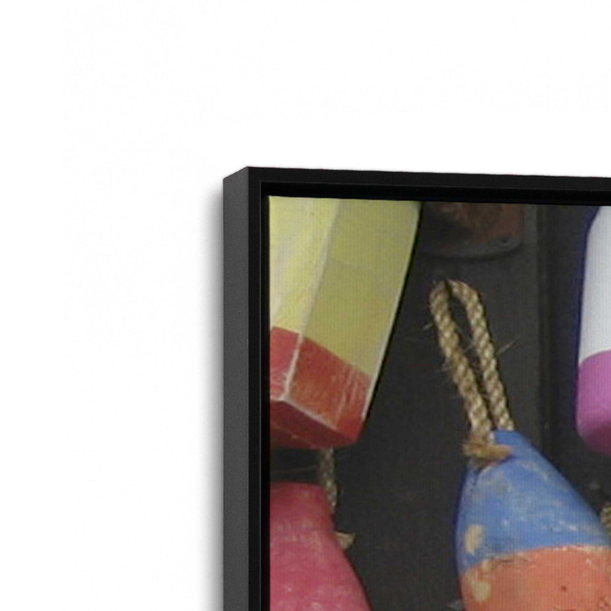 [Color:Satin Black], Picture of art in a Satin Black frame at an angle