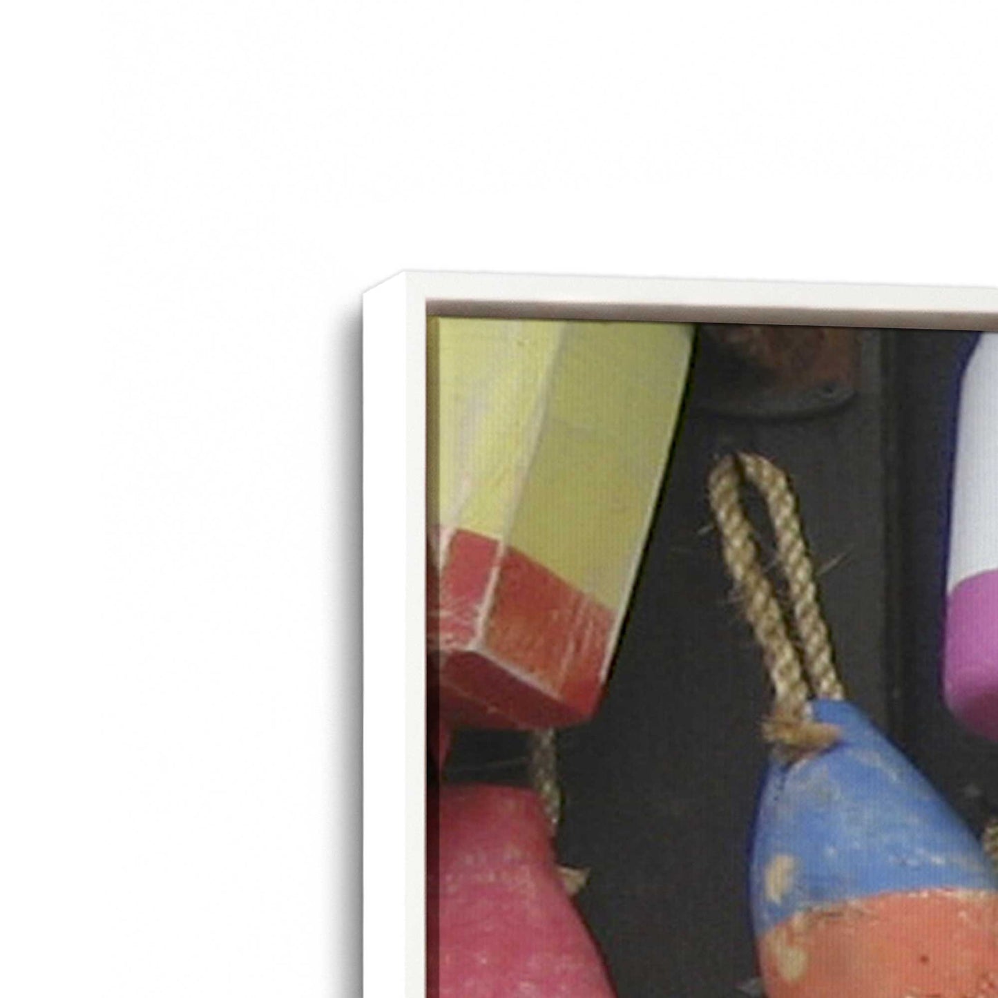 [Color:Opaque White], Picture of art in a White frame at an angle