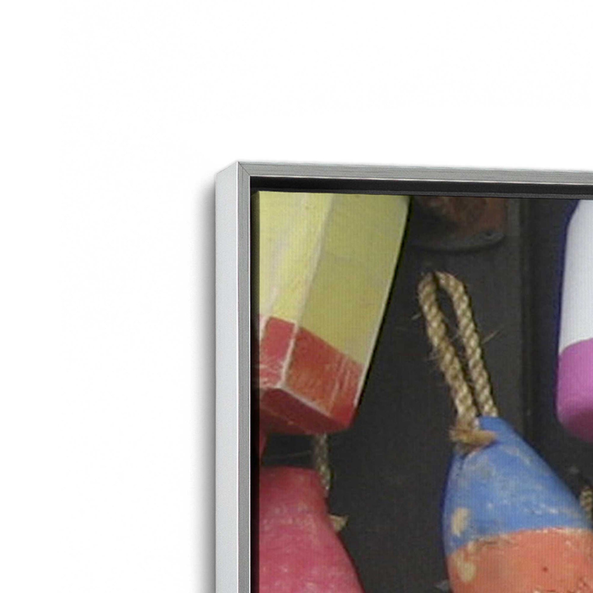 [Color:Polished Chrome], Picture of art in a Polished Chrome frame at an angle