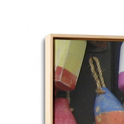 [Color:American Maple], Picture of art in a American Maple frame at an angle
