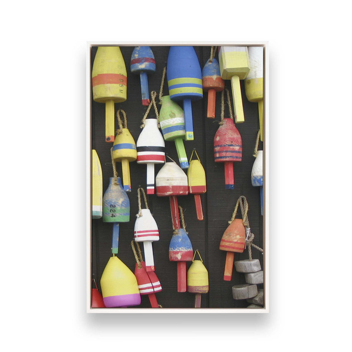 [Color:Opaque White], Picture of art in a White frame