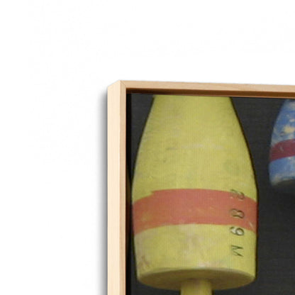 [Color:American Maple], Picture of art in a American Maple frame at an angle