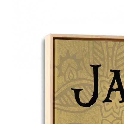 [Color:American Maple], Picture of art in a American Maple frame at an angle