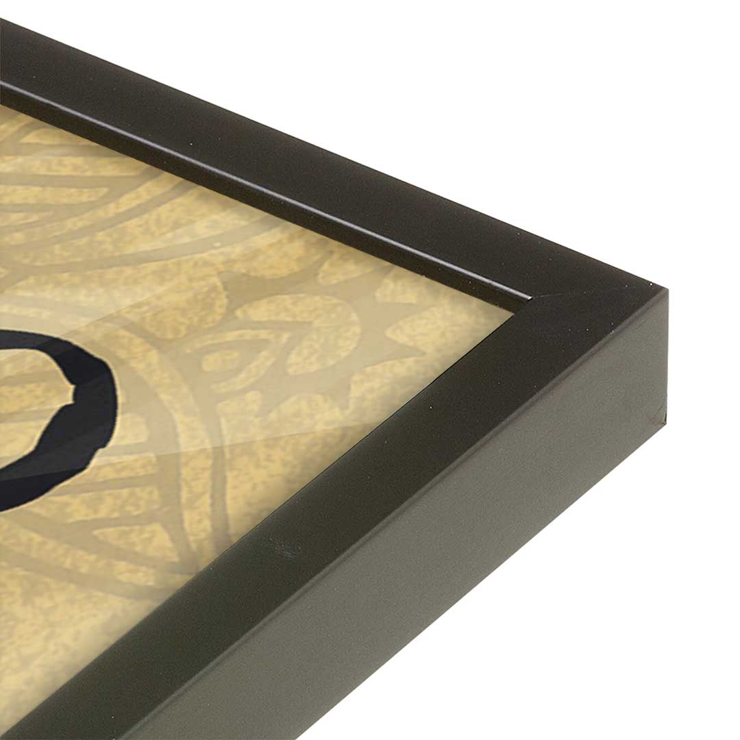 [Color:Satin Black], Picture of art in a Satin Black frame at an angle