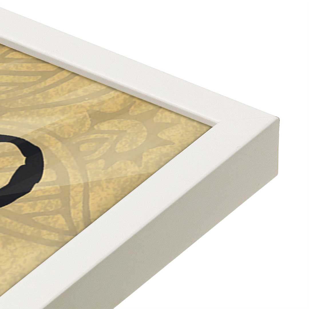 [Color:Opaque White], Picture of art in a Opaque White frame at an angle
