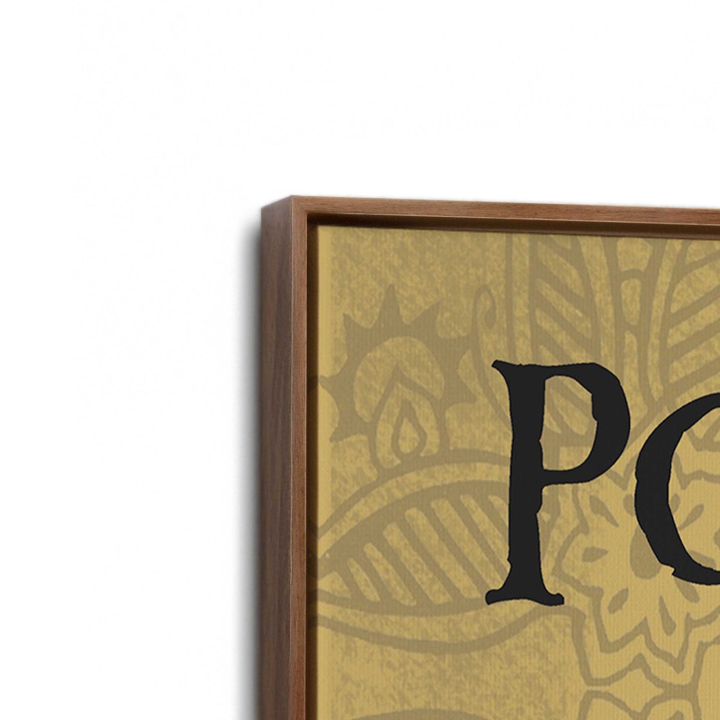 [Color:Walnut], Picture of art in a Walnut frame at an angle