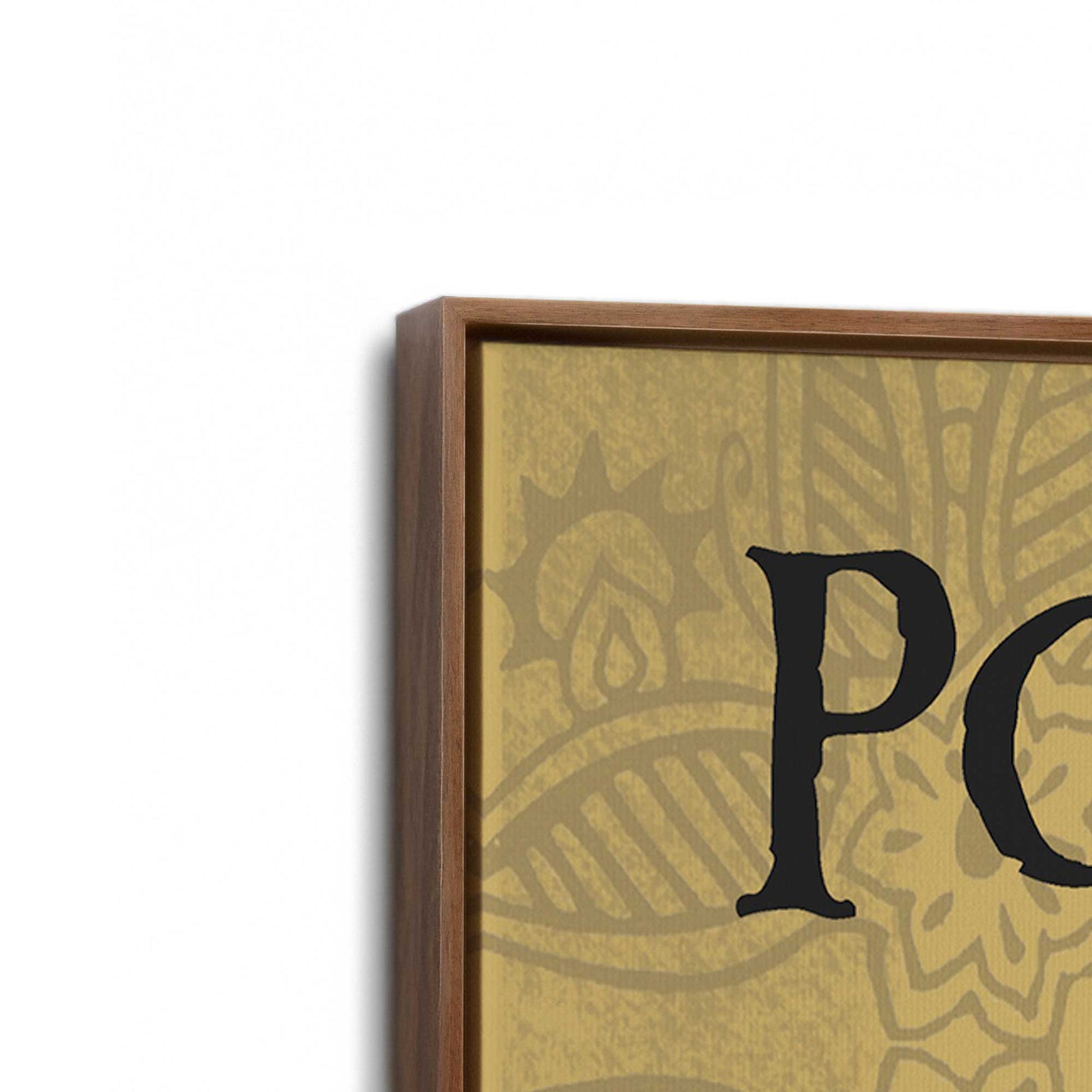 [Color:Walnut], Picture of art in a Walnut frame at an angle