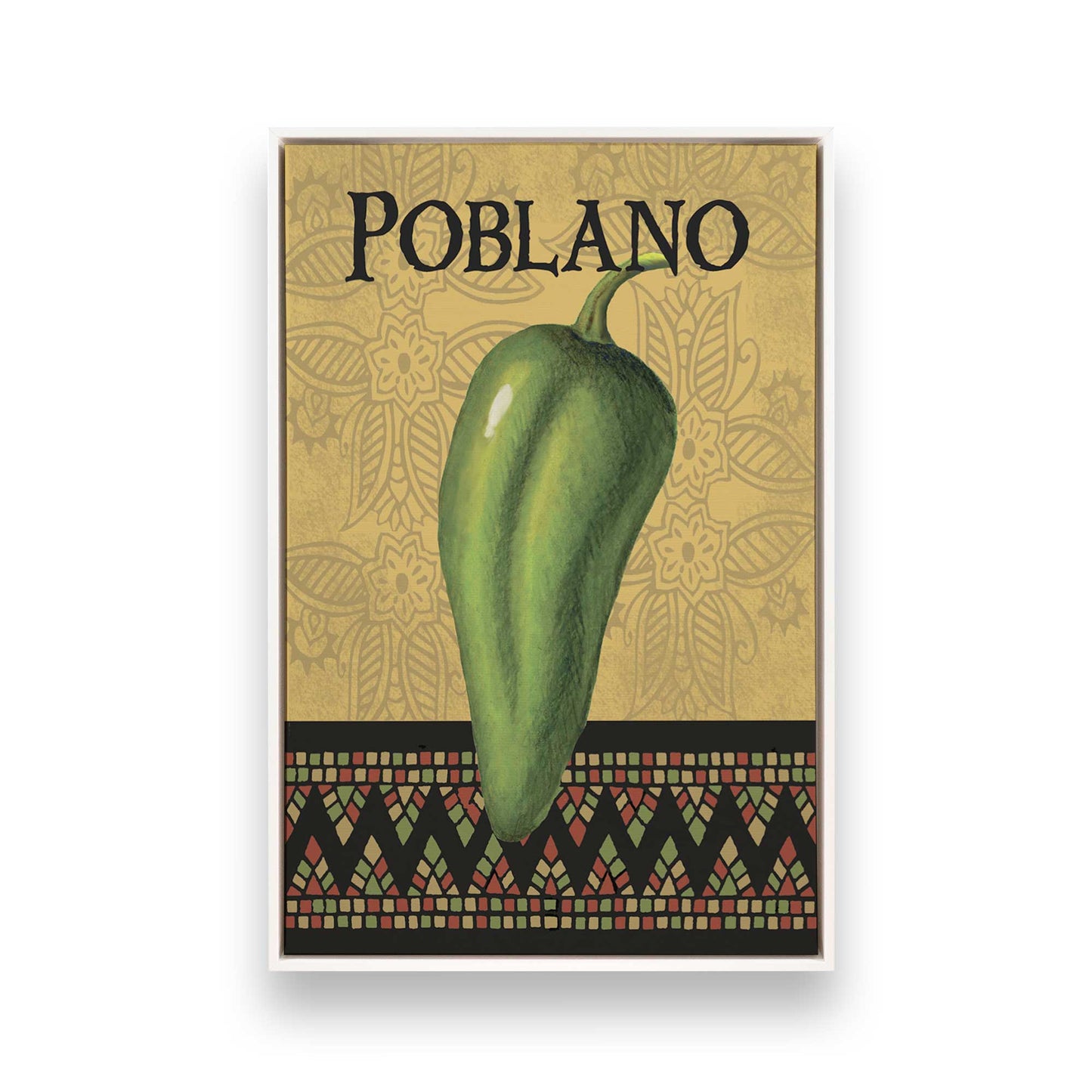 [Color:Opaque White], Picture of art in a White frame