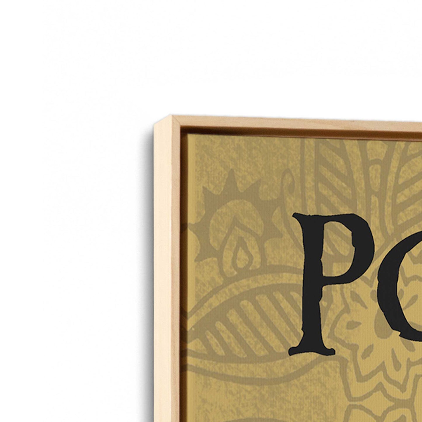 [Color:American Maple], Picture of art in a American Maple frame at an angle