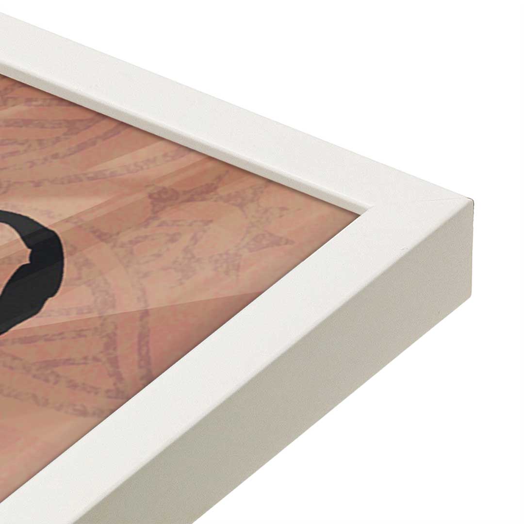 [Color:Opaque White], Picture of art in a Opaque White frame at an angle