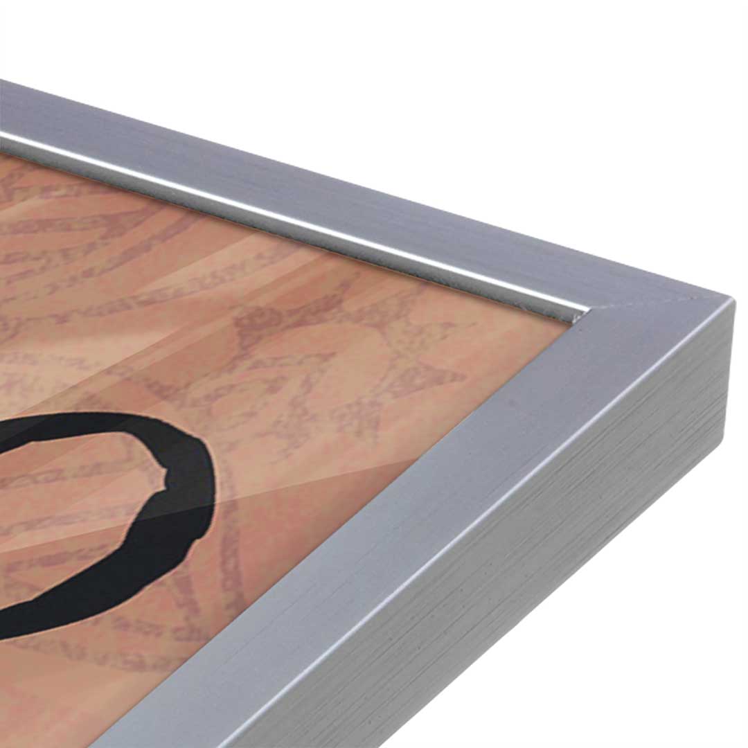 [Color:Polished Chrome], Picture of art in a Polished Chrome frame at an angle