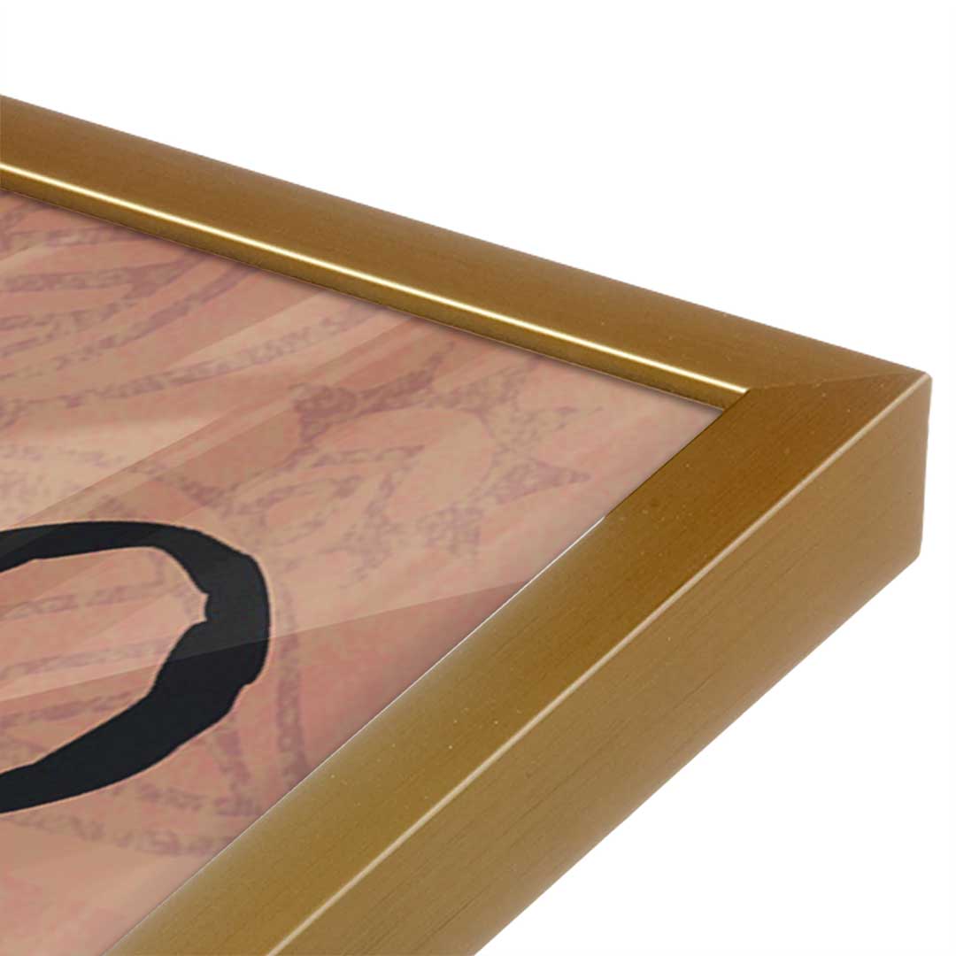 [Color:Polished Gold], Picture of art in a Polished Gold frame at an angle