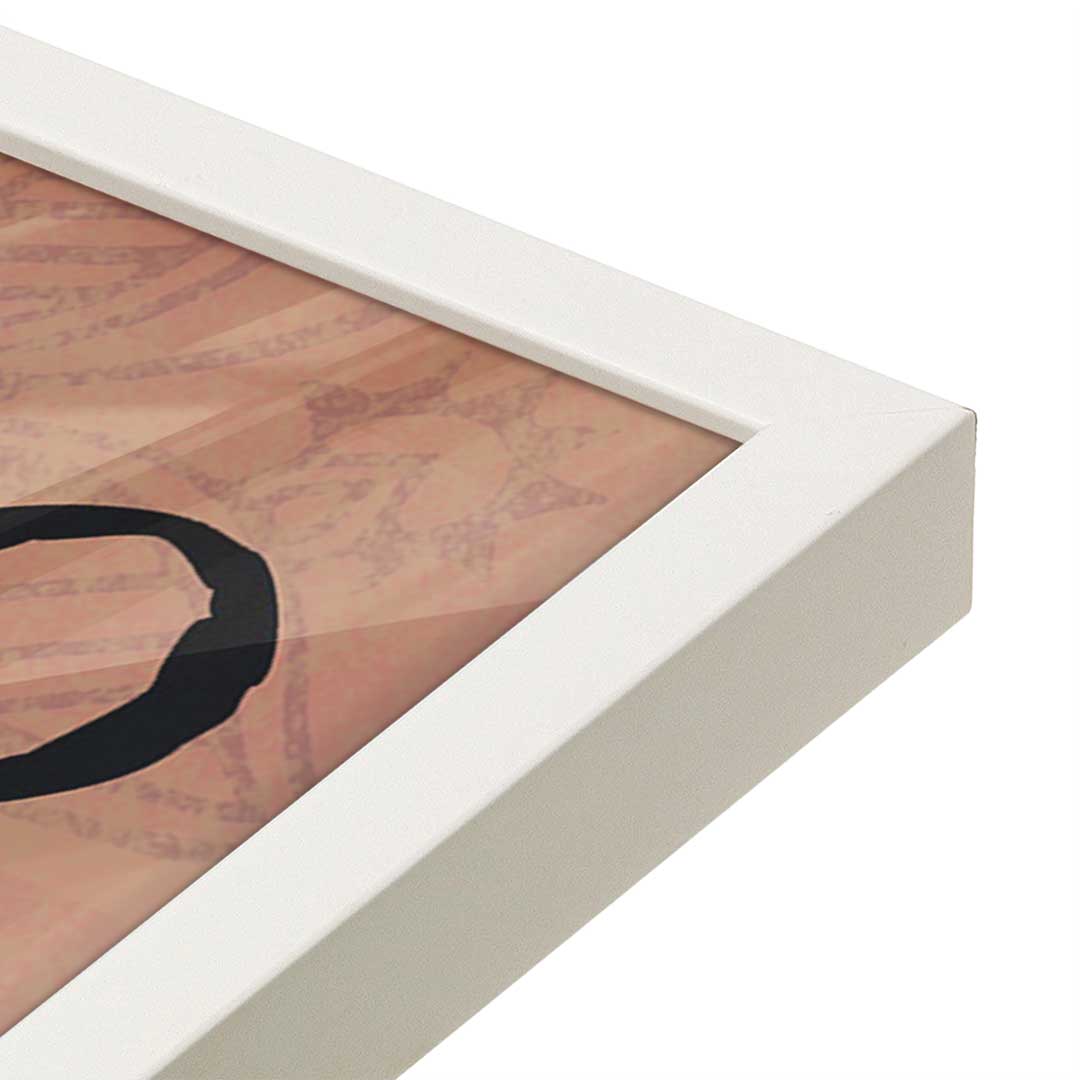 [Color:Opaque White], Picture of art in a Opaque White frame at an angle