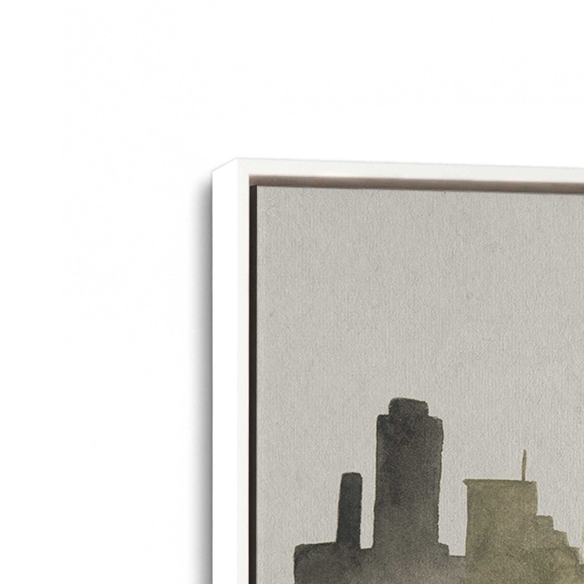 [Color:Opaque White], Picture of art in a White frame at an angle