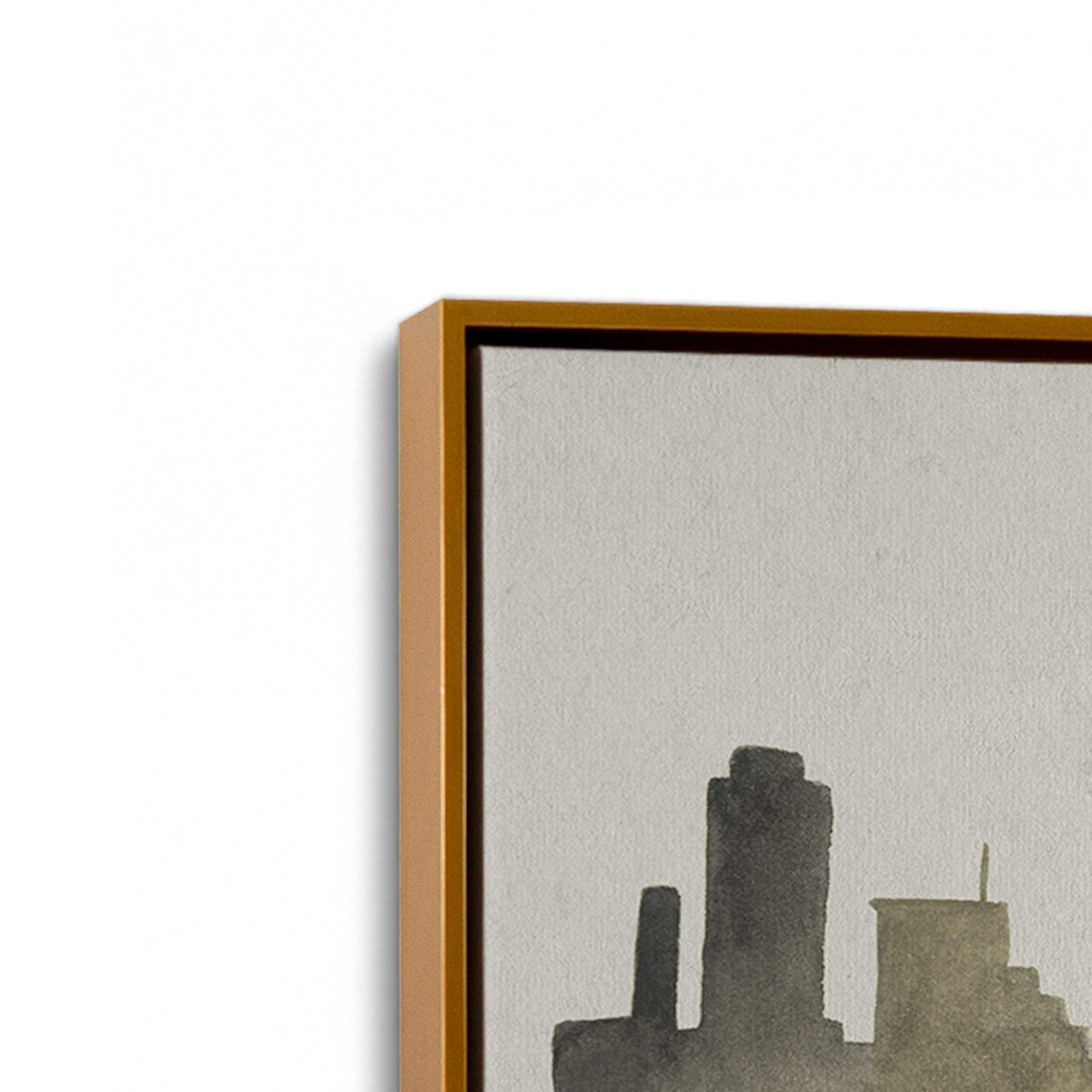 [Color:Polished Gold], Picture of art in a Polished Gold frame at an angle