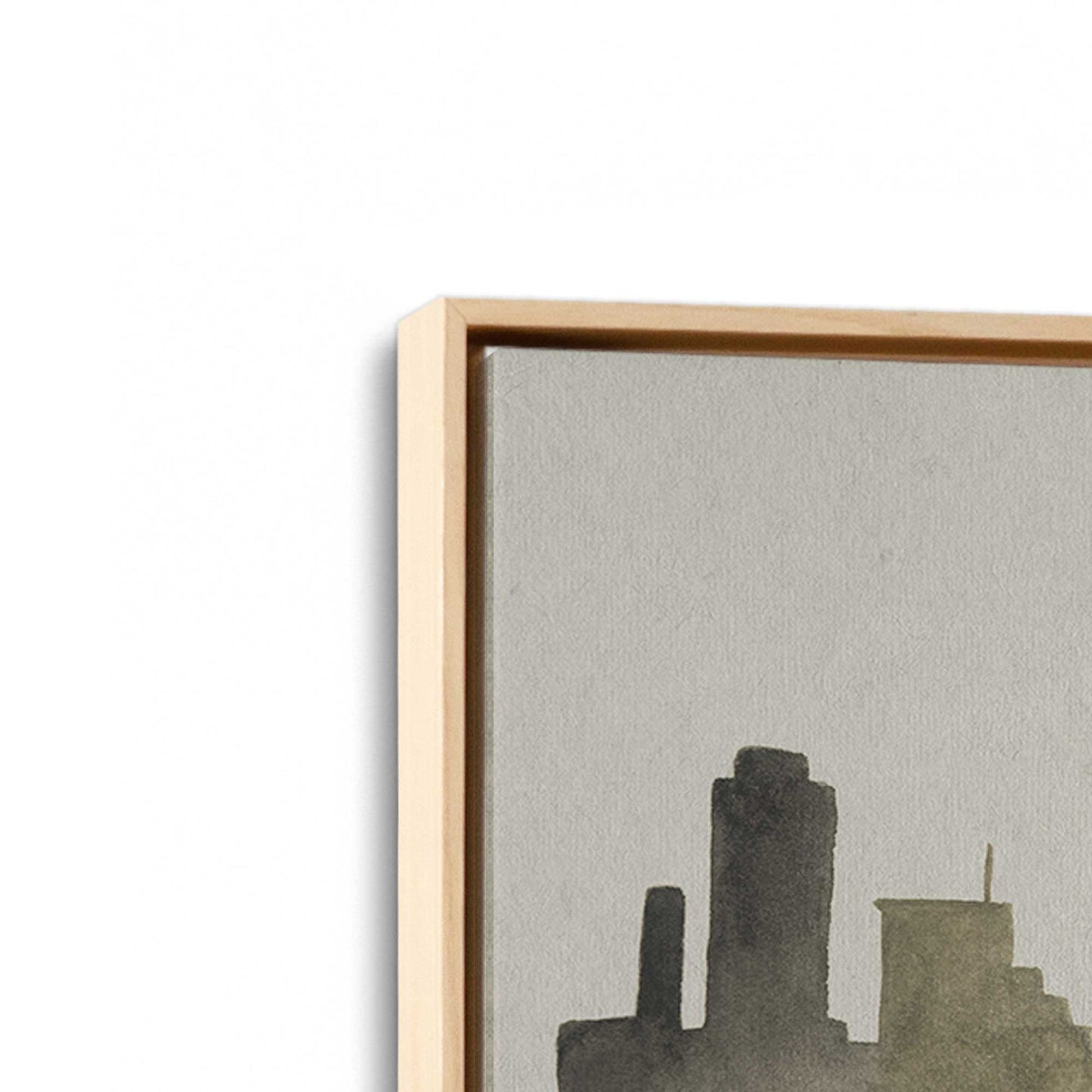 [Color:American Maple], Picture of art in a American Maple frame at an angle