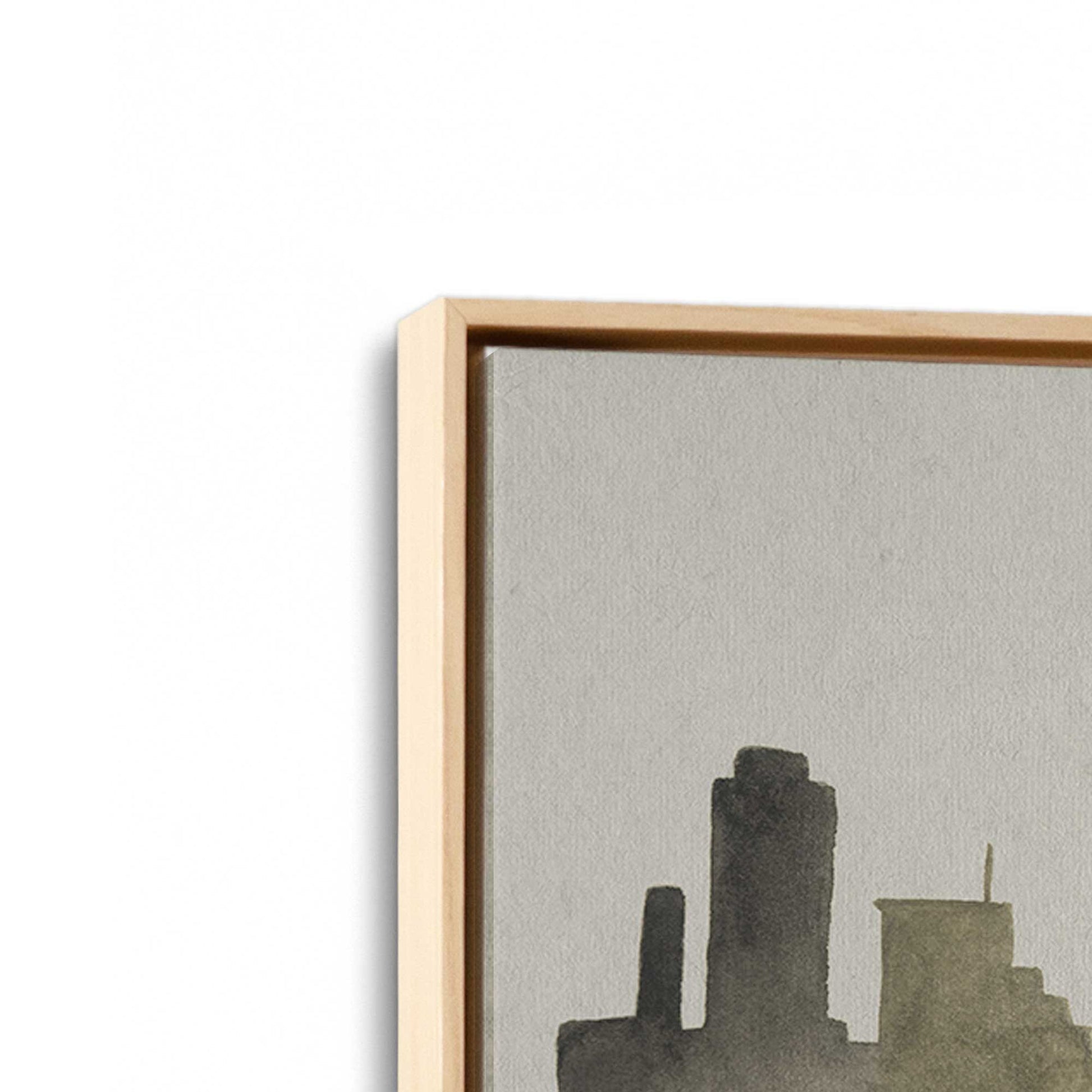 [Color:American Maple], Picture of art in a American Maple frame at an angle