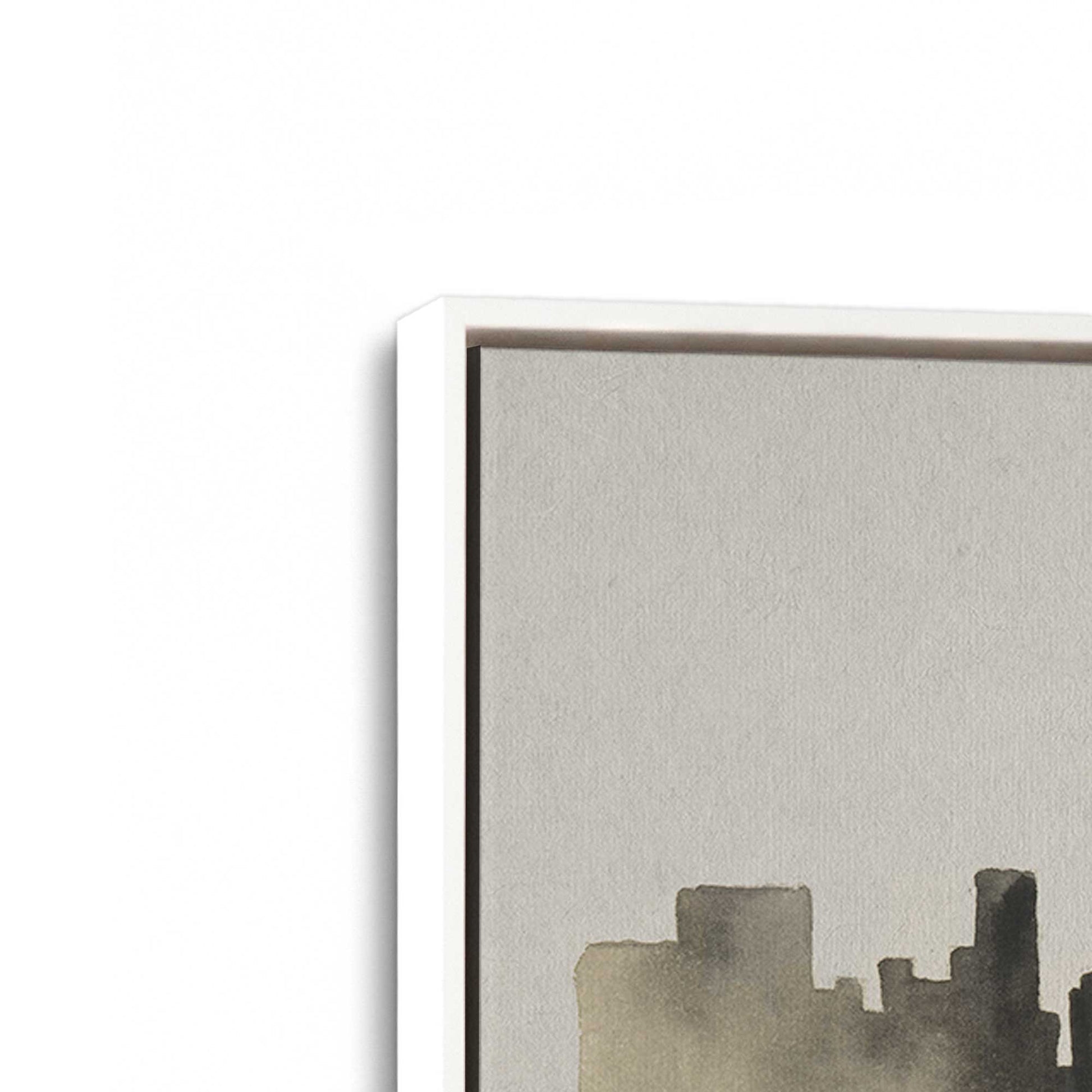 [Color:Opaque White], Picture of art in a White frame at an angle