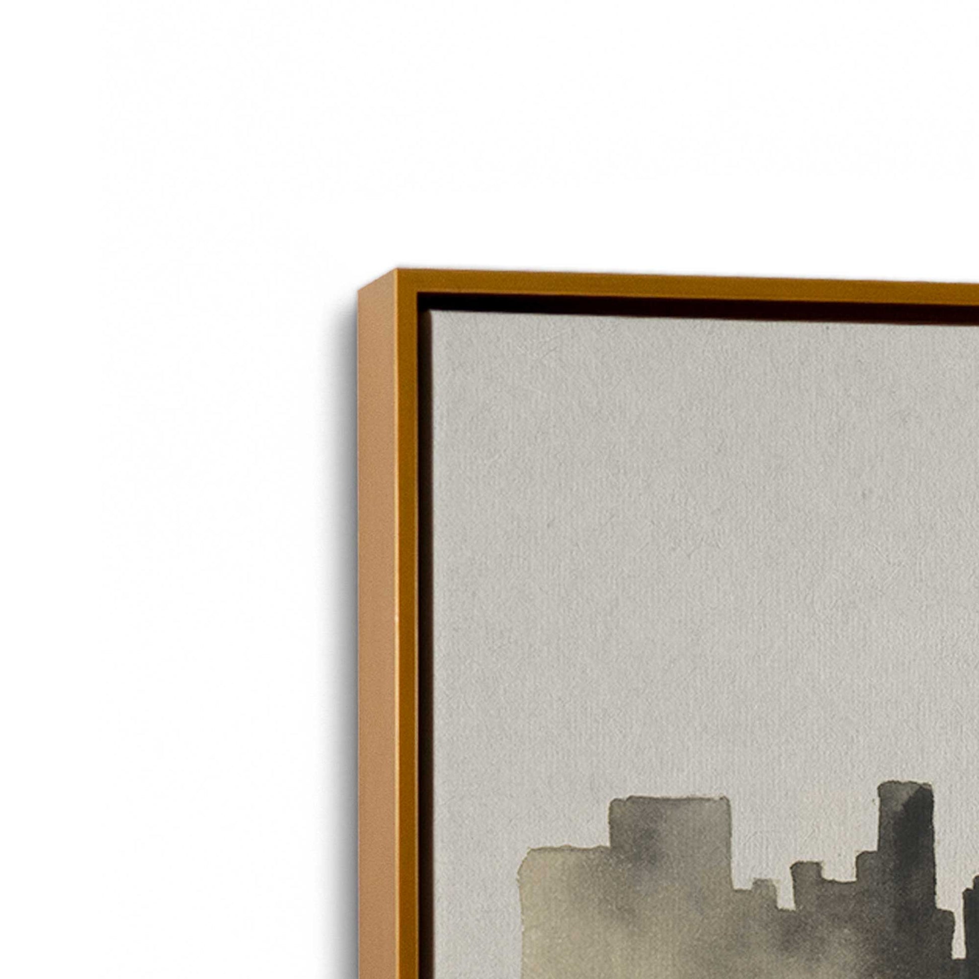 [Color:Polished Gold], Picture of art in a Polished Gold frame at an angle