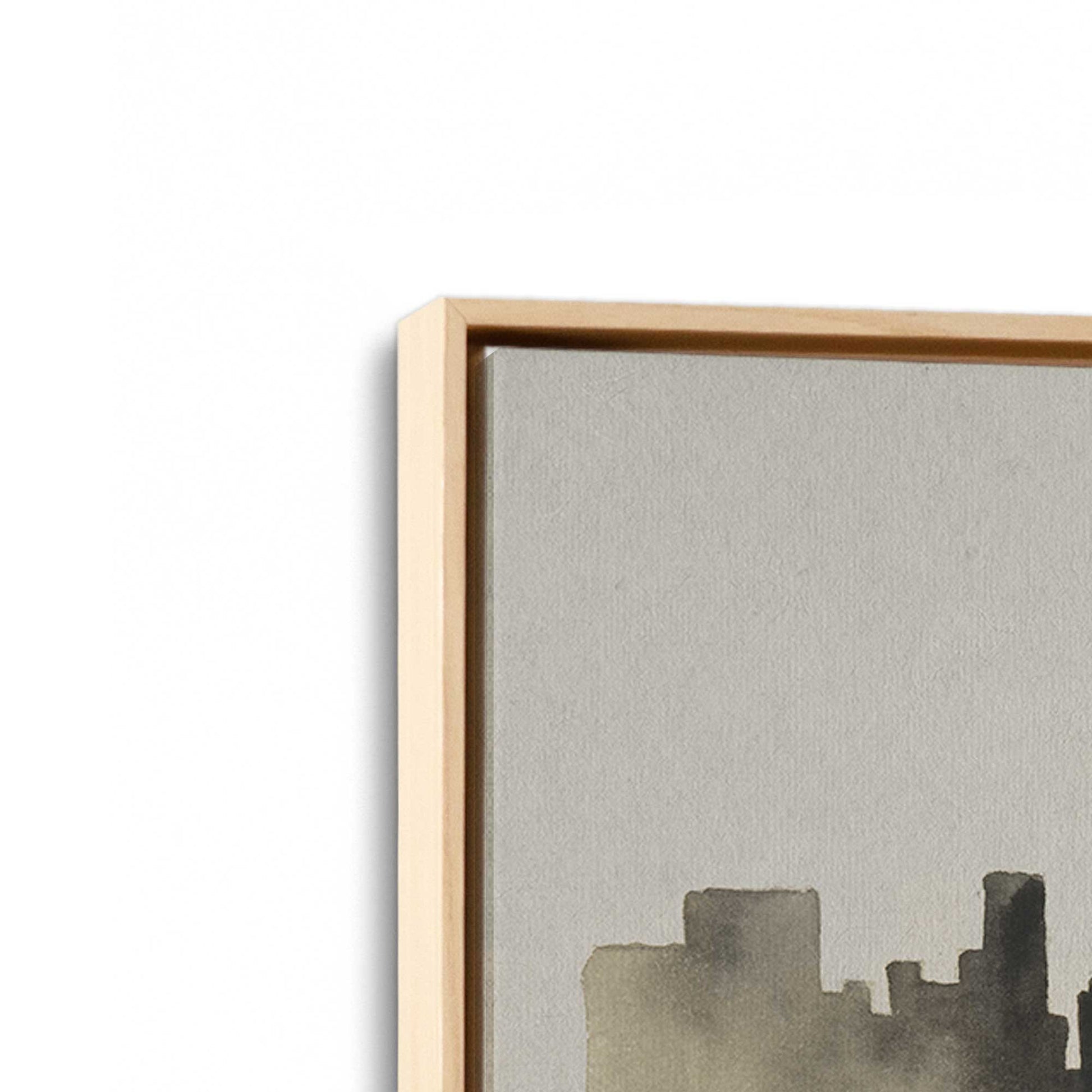 [Color:American Maple], Picture of art in a American Maple frame at an angle