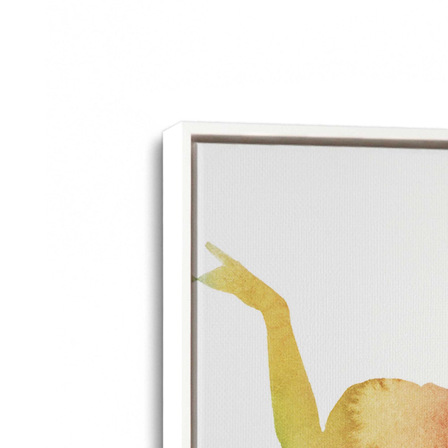 [Color:Opaque White], Picture of art in a White frame at an angle